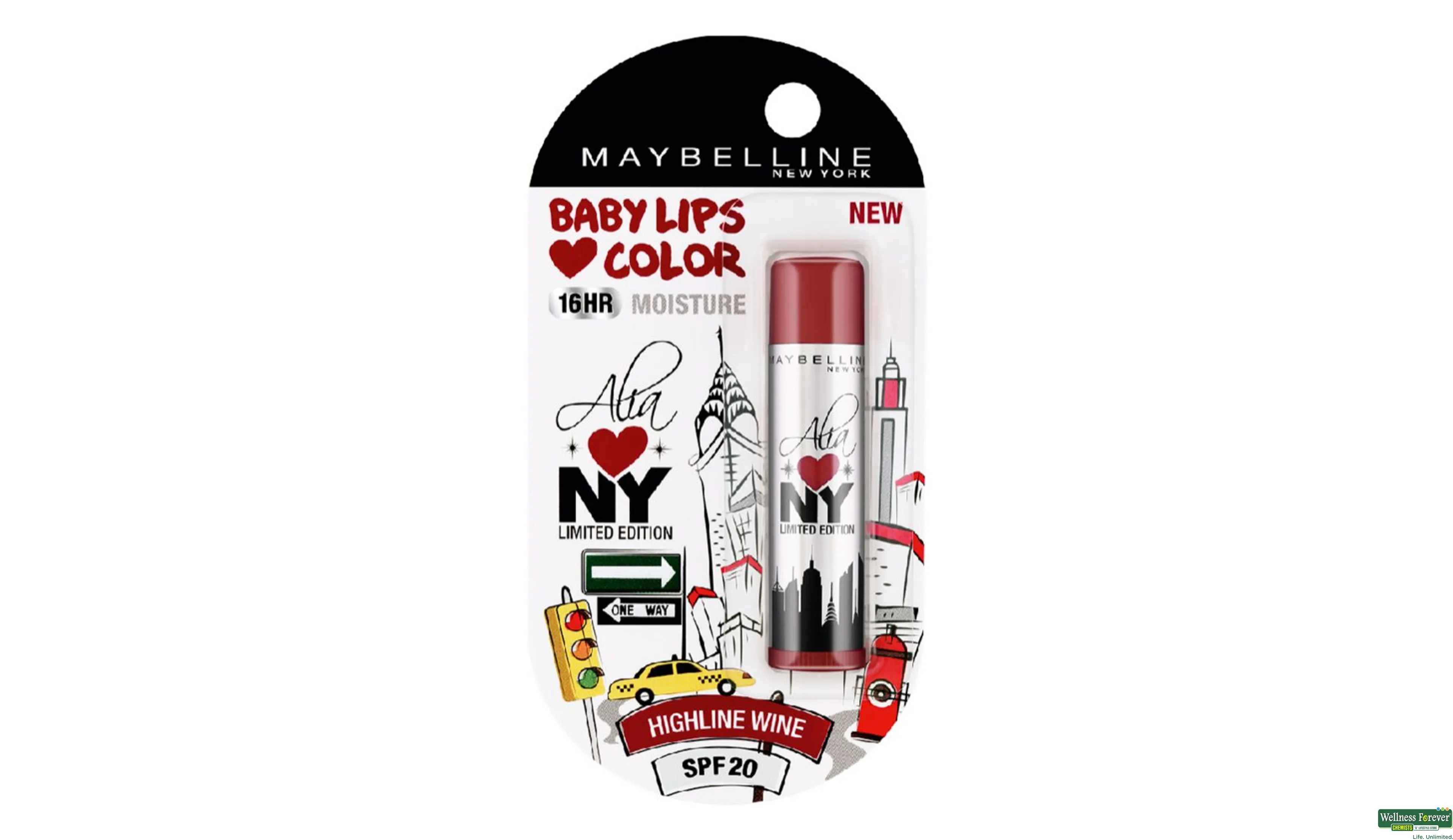 MAYBELLINE LIP BALM NY HIGHLINE WINE 4GM- 2, 4GM, 