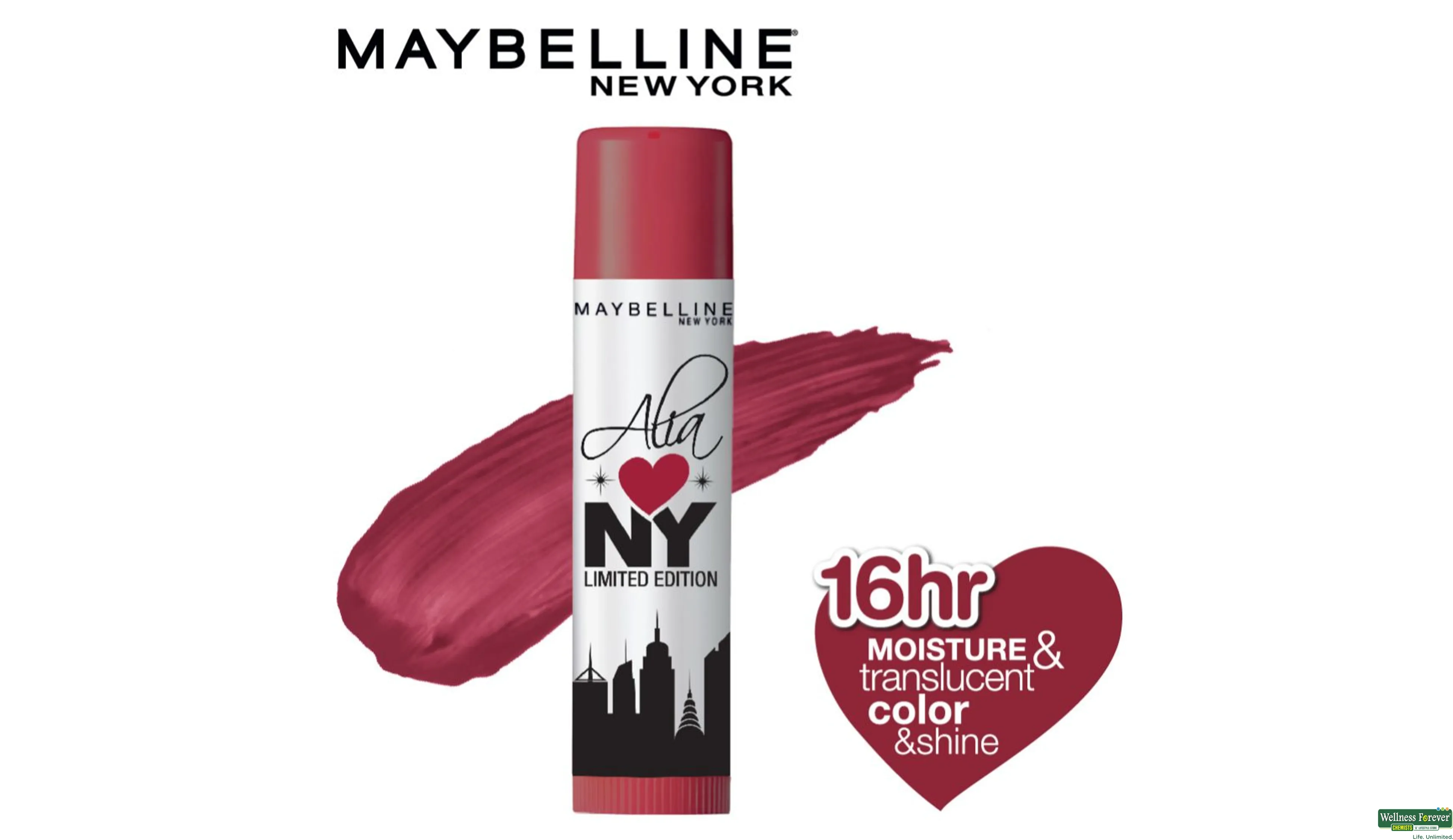 MAYBELLINE LIP BALM NY HIGHLINE WINE 4GM- 3, 4GM, 