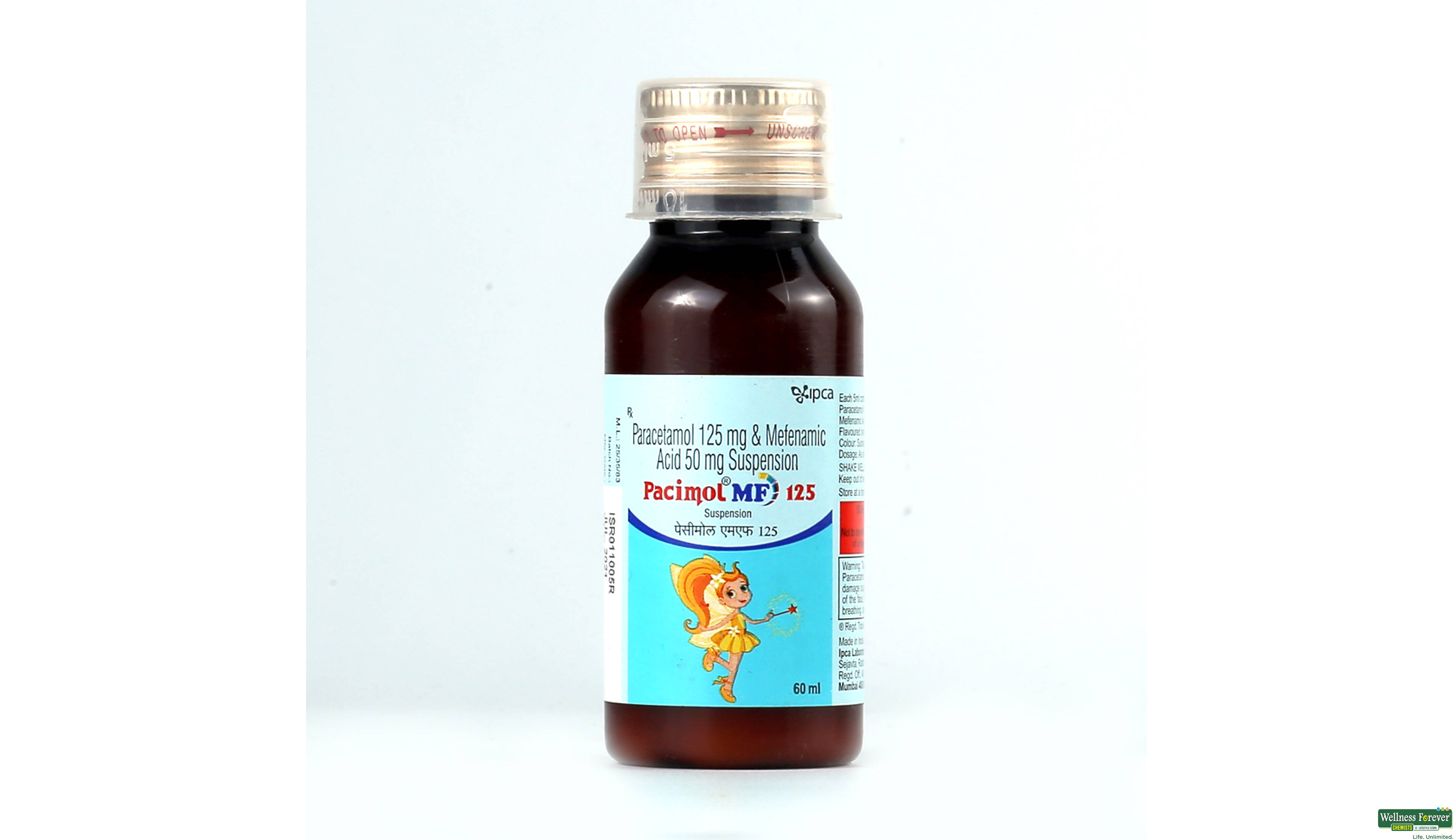 PACIMOL-MF 125MG SYP 60ML- 1, 60ML, 