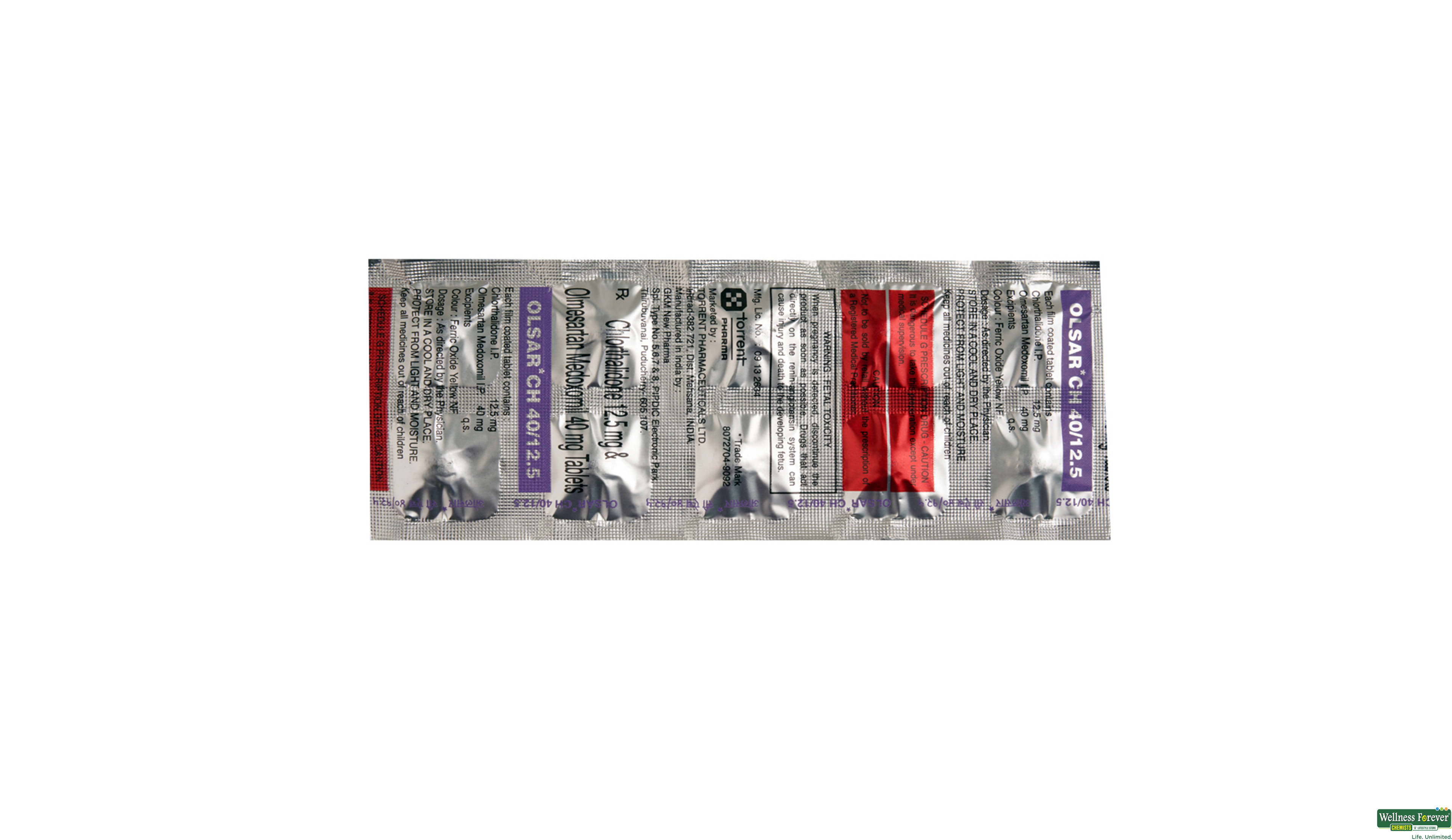 OLSAR-CH 40/12.5MG 10TAB- 1, 10TAB, 