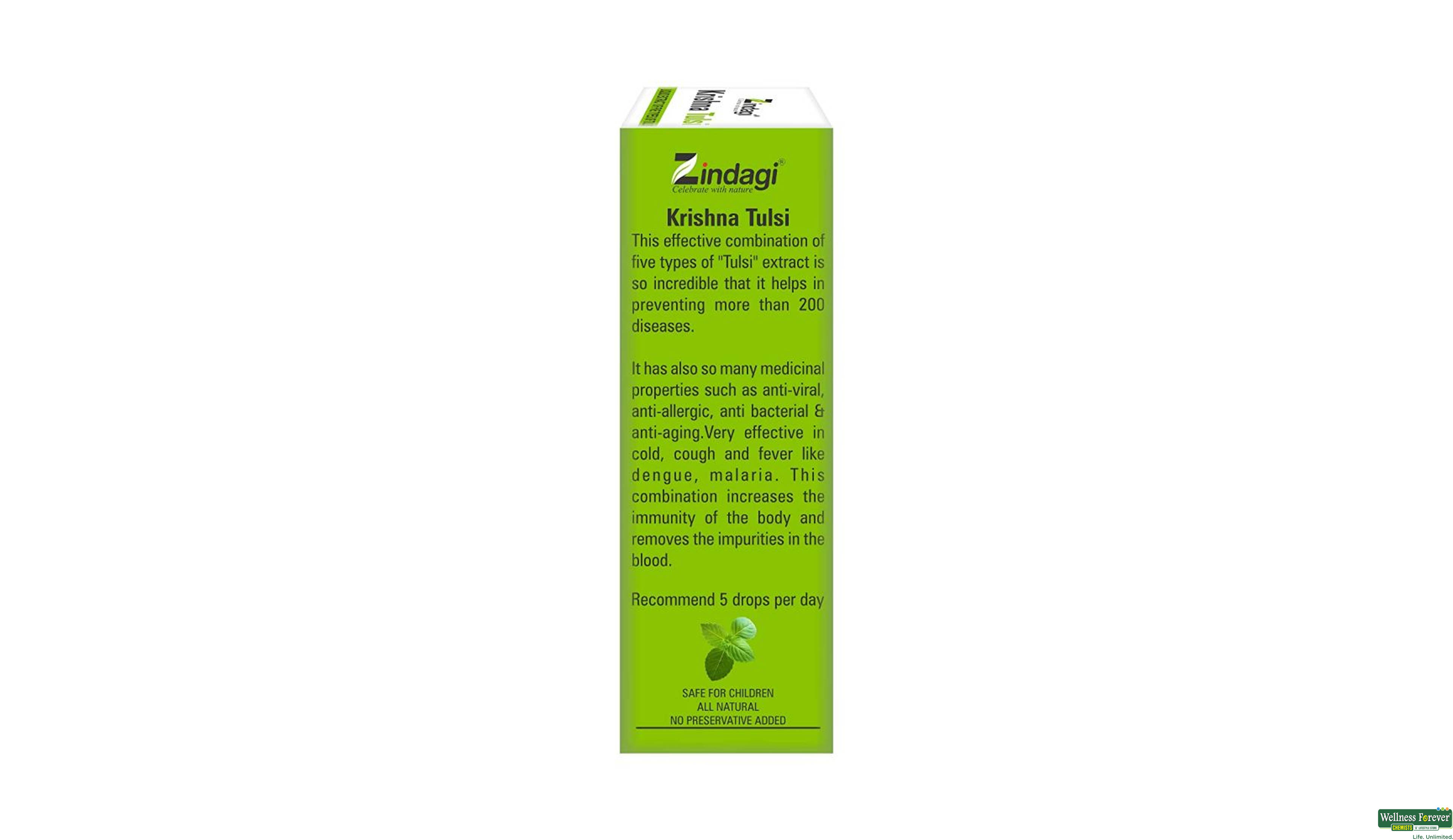 ZINDAGI KRISHNA TULSI LIQ 30ML- 3, 30ML, 