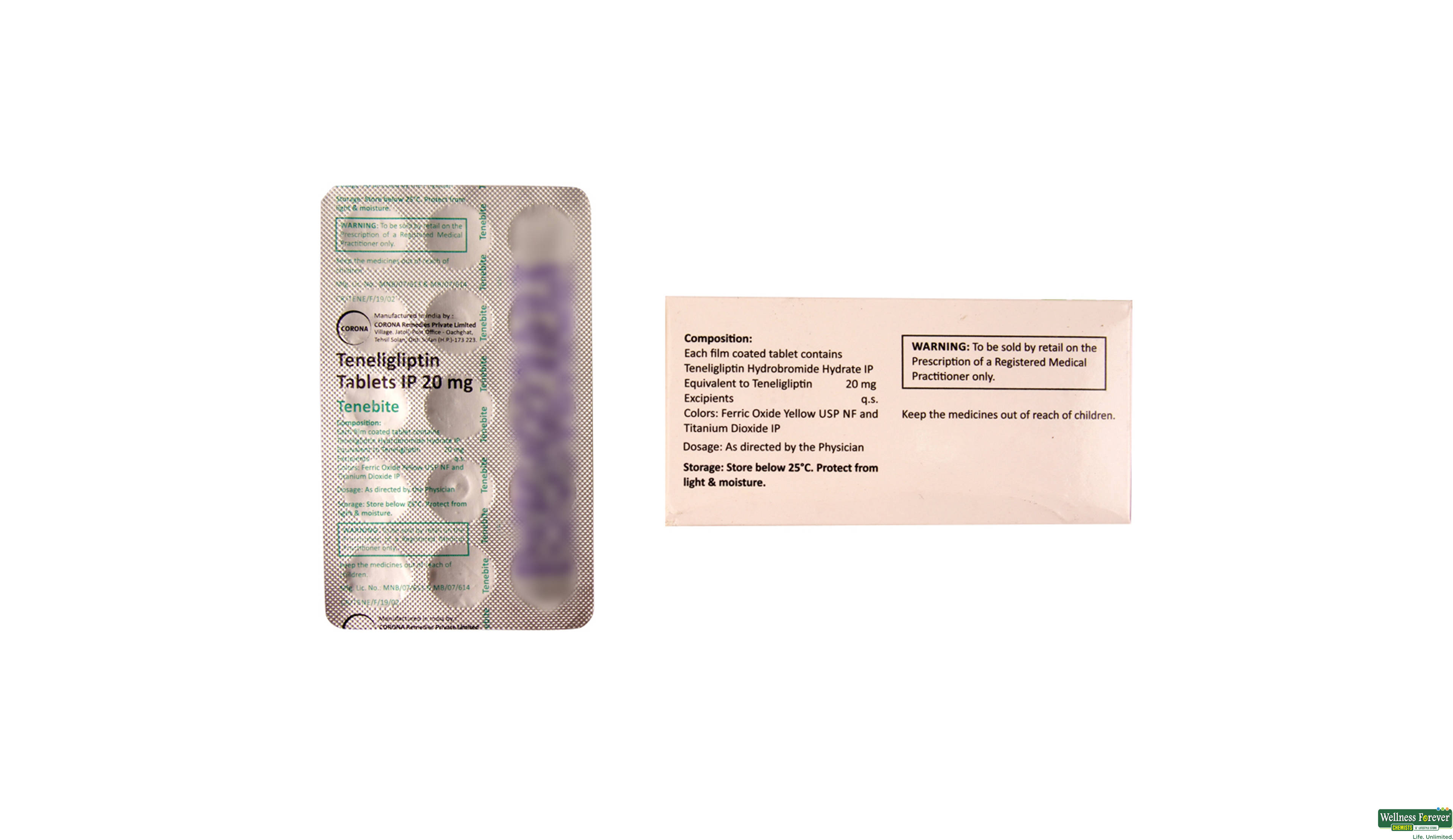 TENEBITE 20MG 15TAB- 2, 15TAB, 