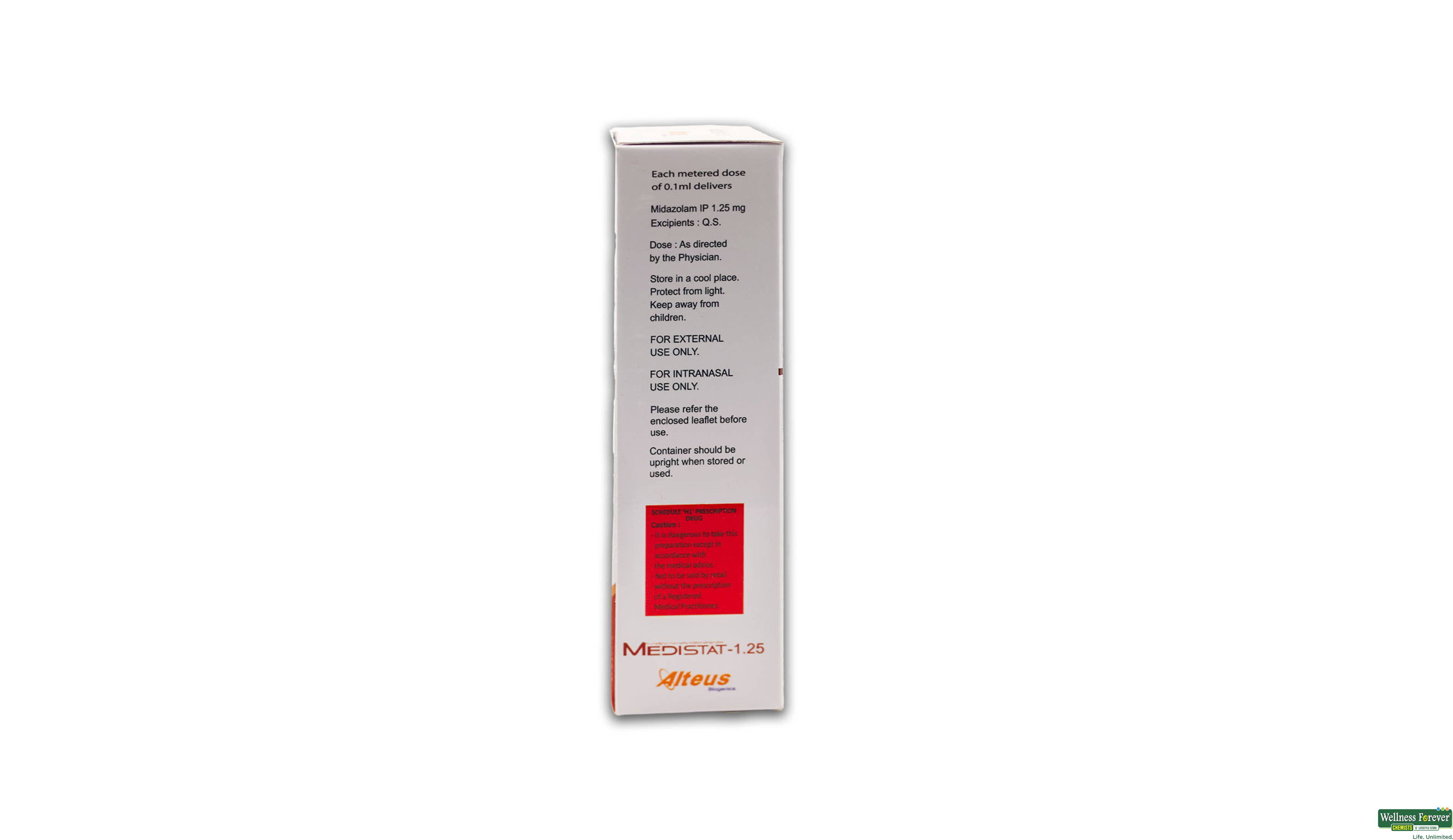 MEDISTAT 1.25MG N/SPARY 1PC 0.1ML- 2, 0.1ML, 