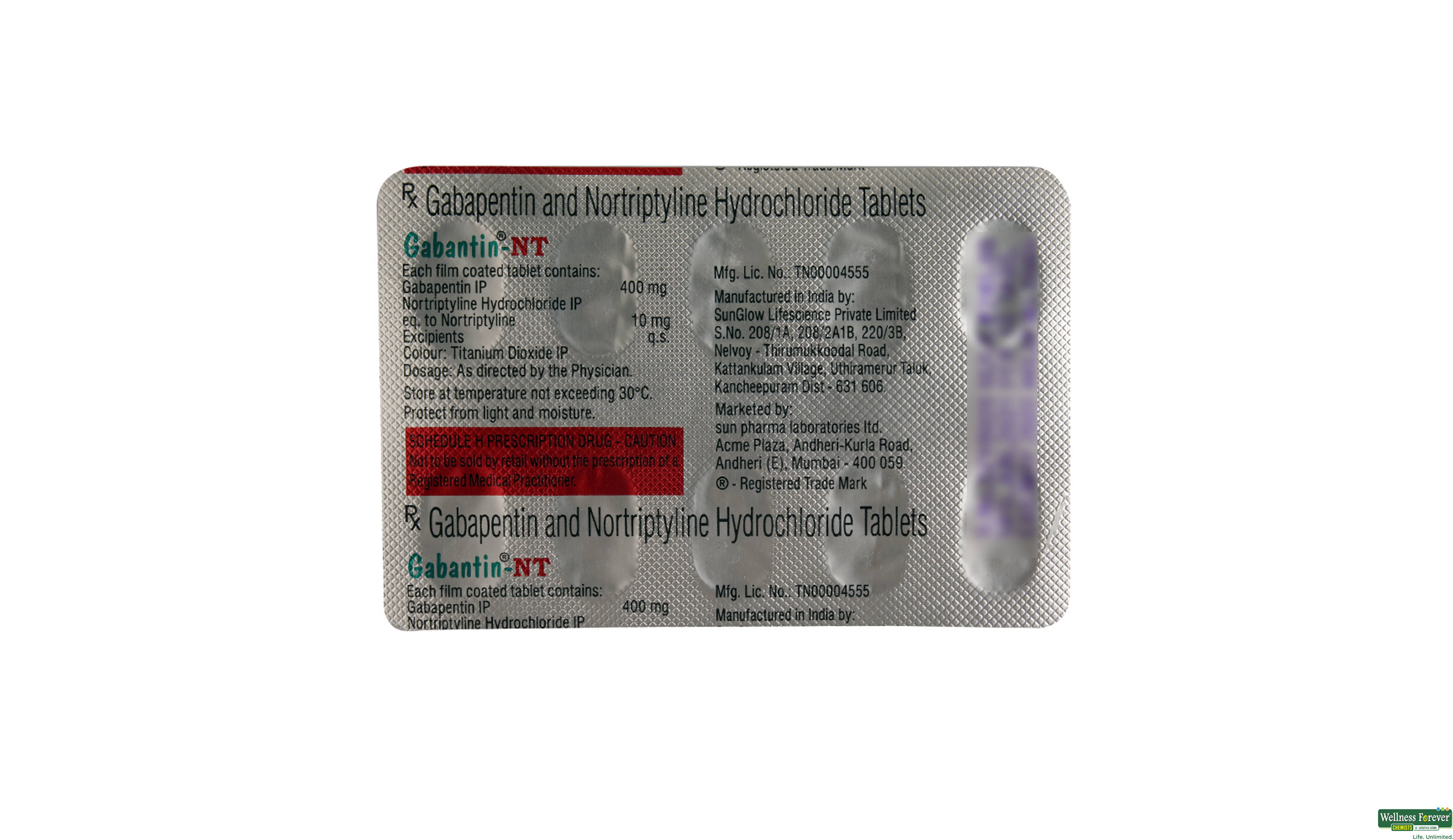 GABANTIN-NT 10TAB- 2, 10TAB, 