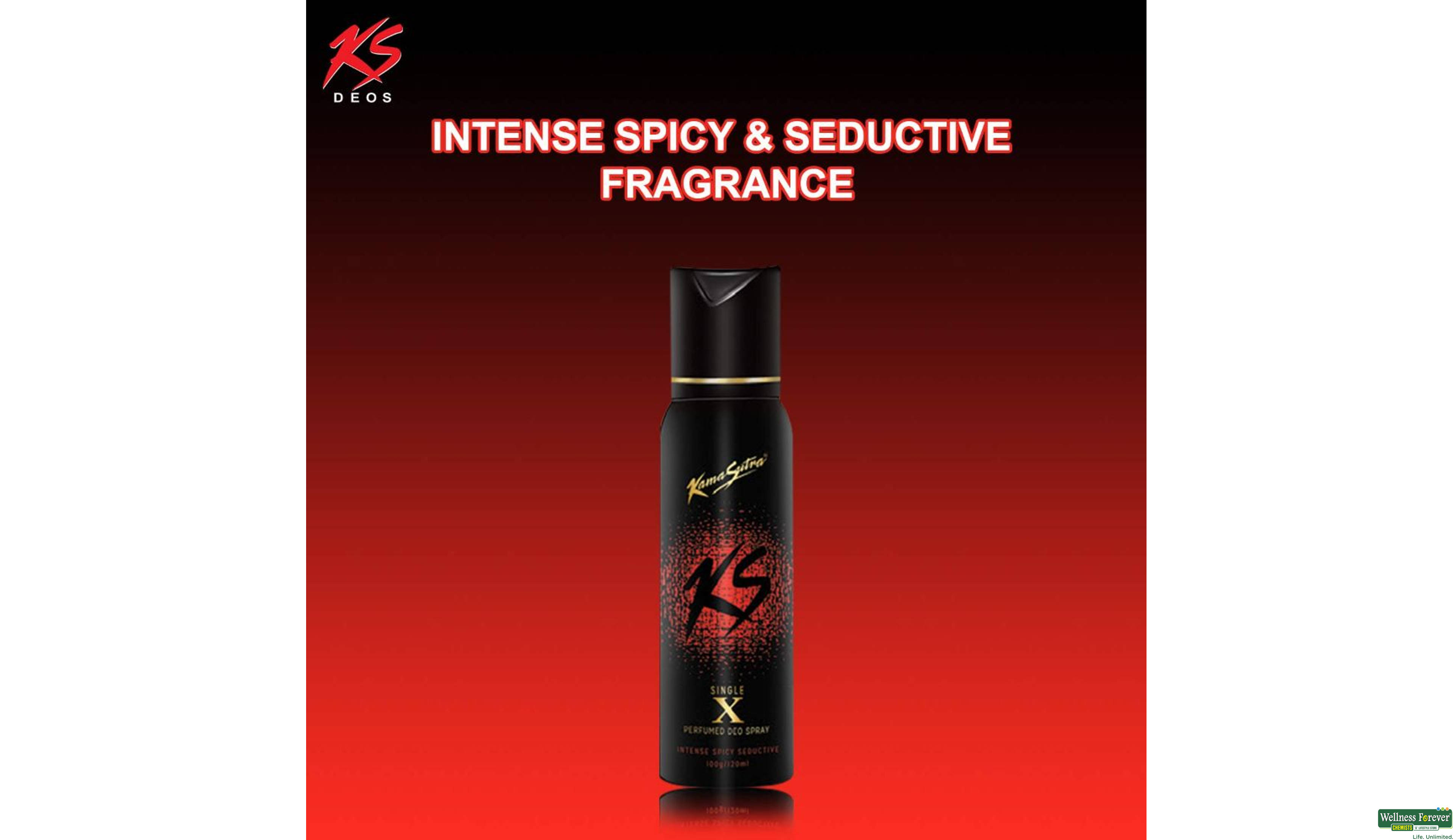 KS PERFUMED DEO SINGLE-X 120ML- 3, 120ML, 