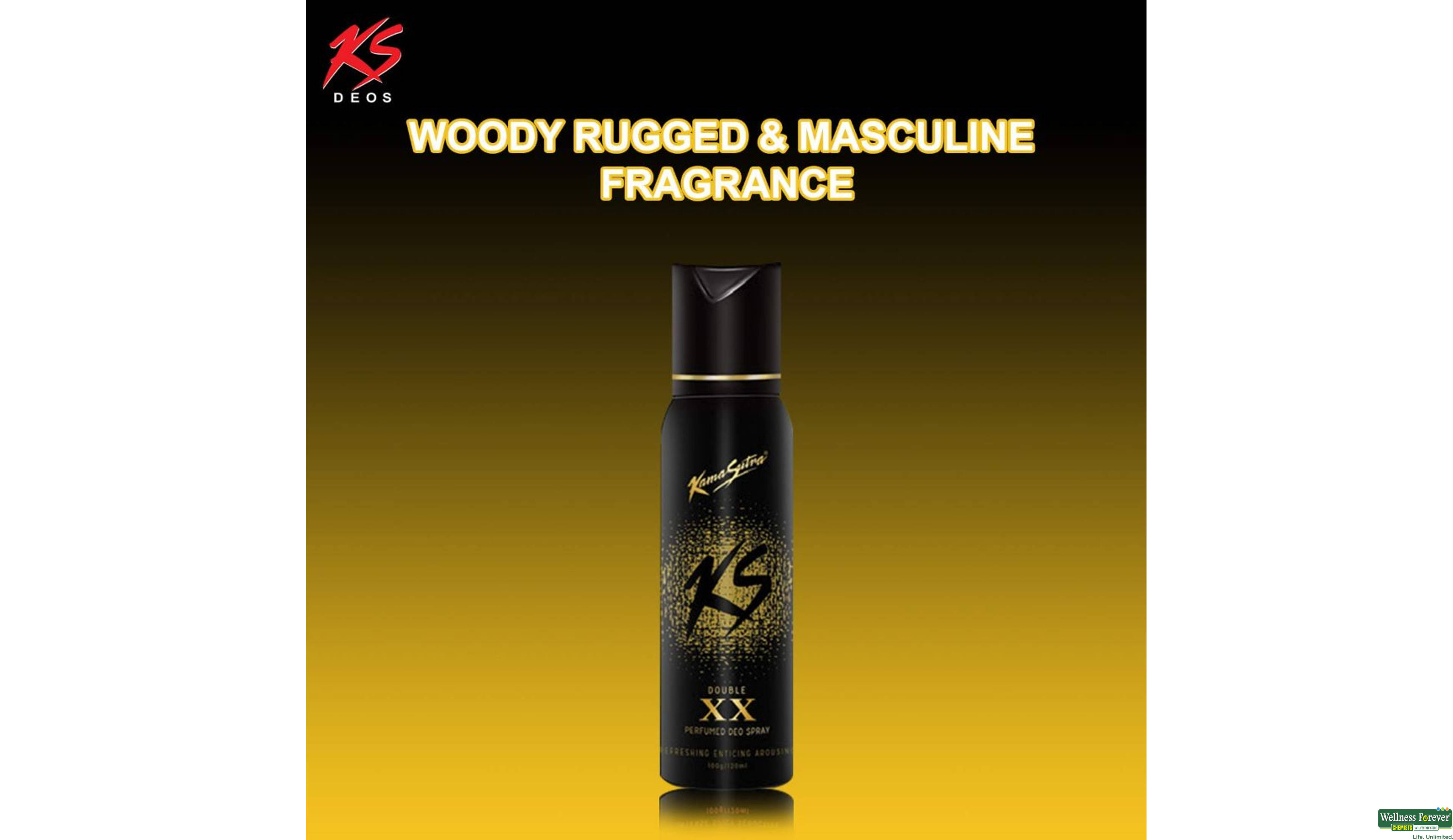 KS PERFUMED DEO DOUBLE-XX 120ML- 3, 120ML, 