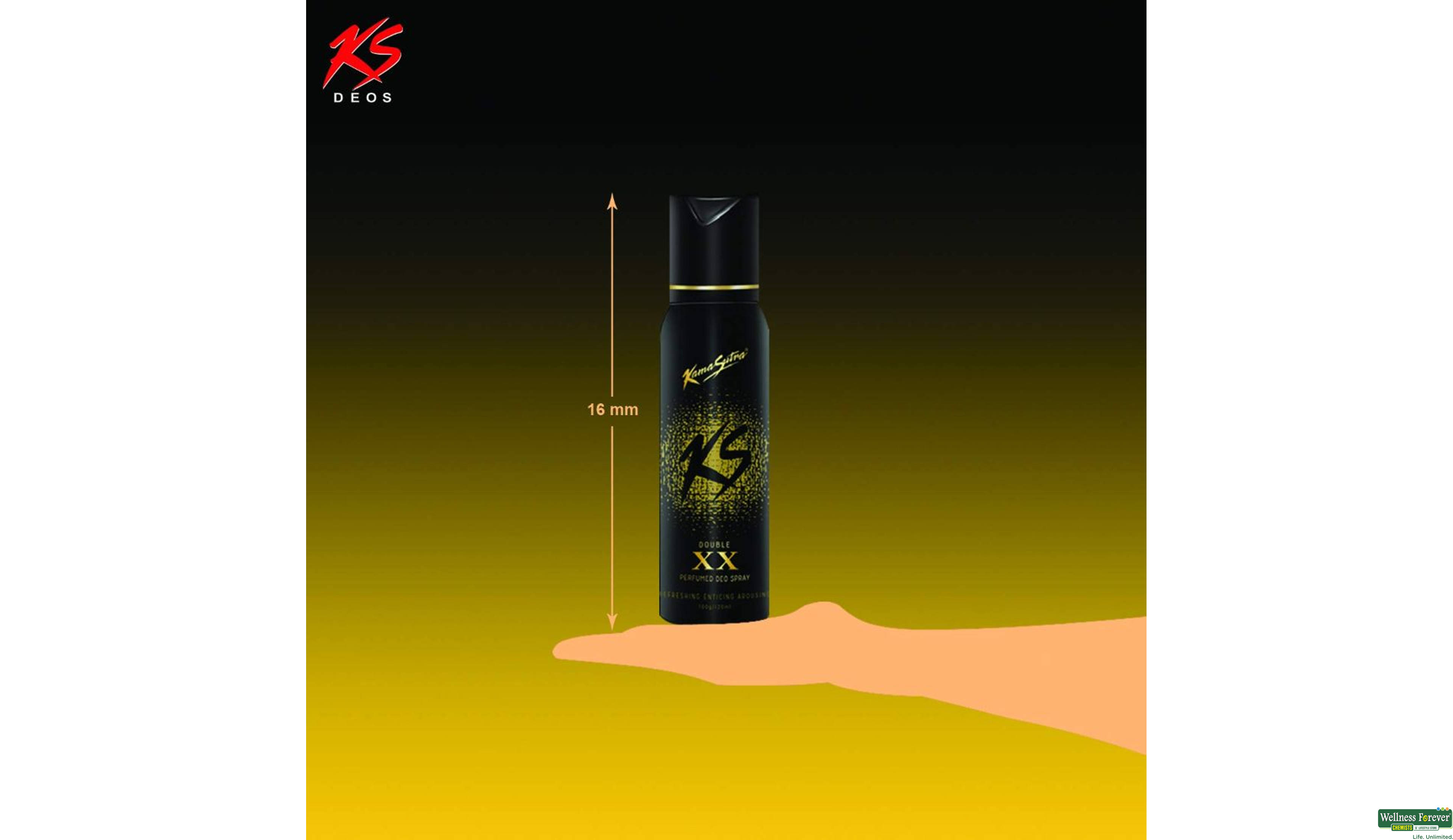 KS PERFUMED DEO DOUBLE-XX 120ML- 6, 120ML, 