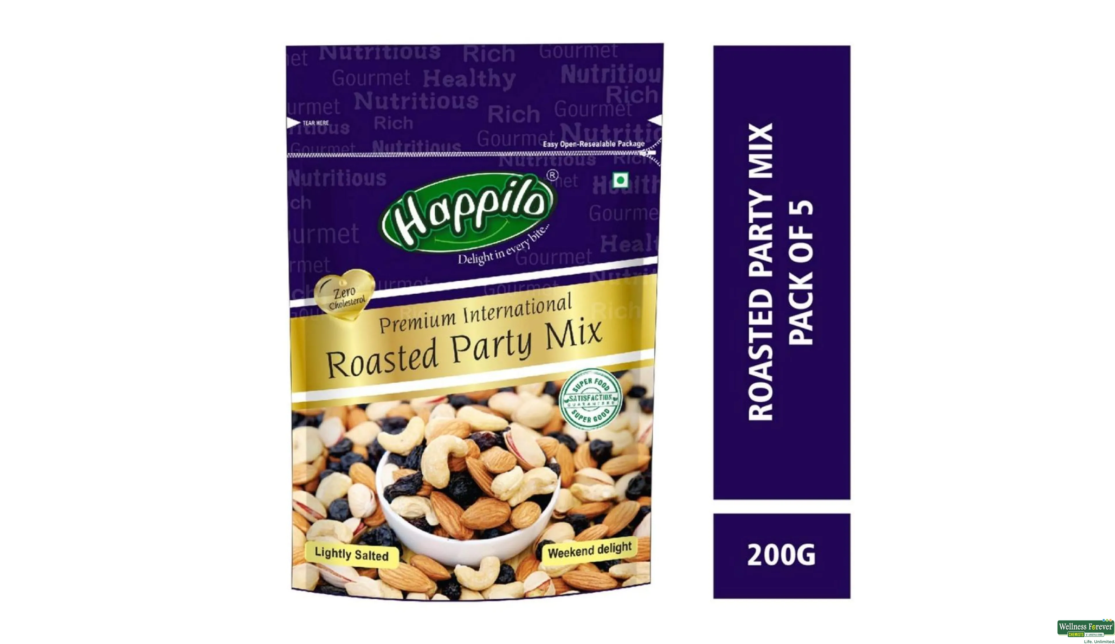 HAPPILO PREMIUM SALTED PARTYMIX 200GM- 1, 200GM, 