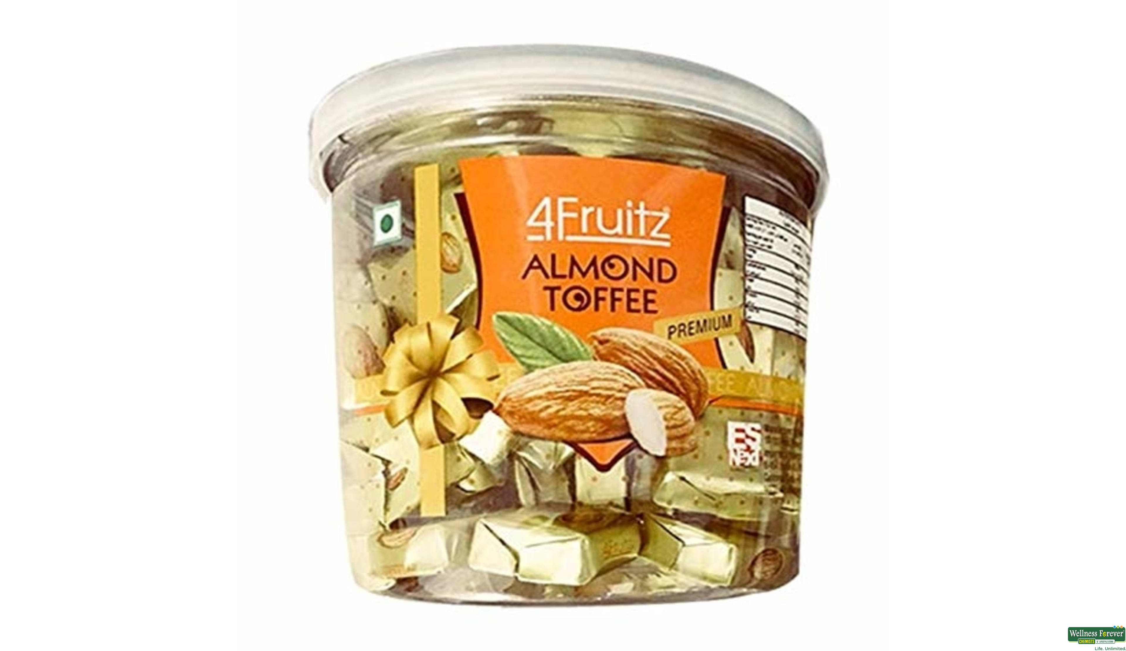 4FRUITZ ALMOND TOFFEE JAR 200GM- 1, 200GM, 