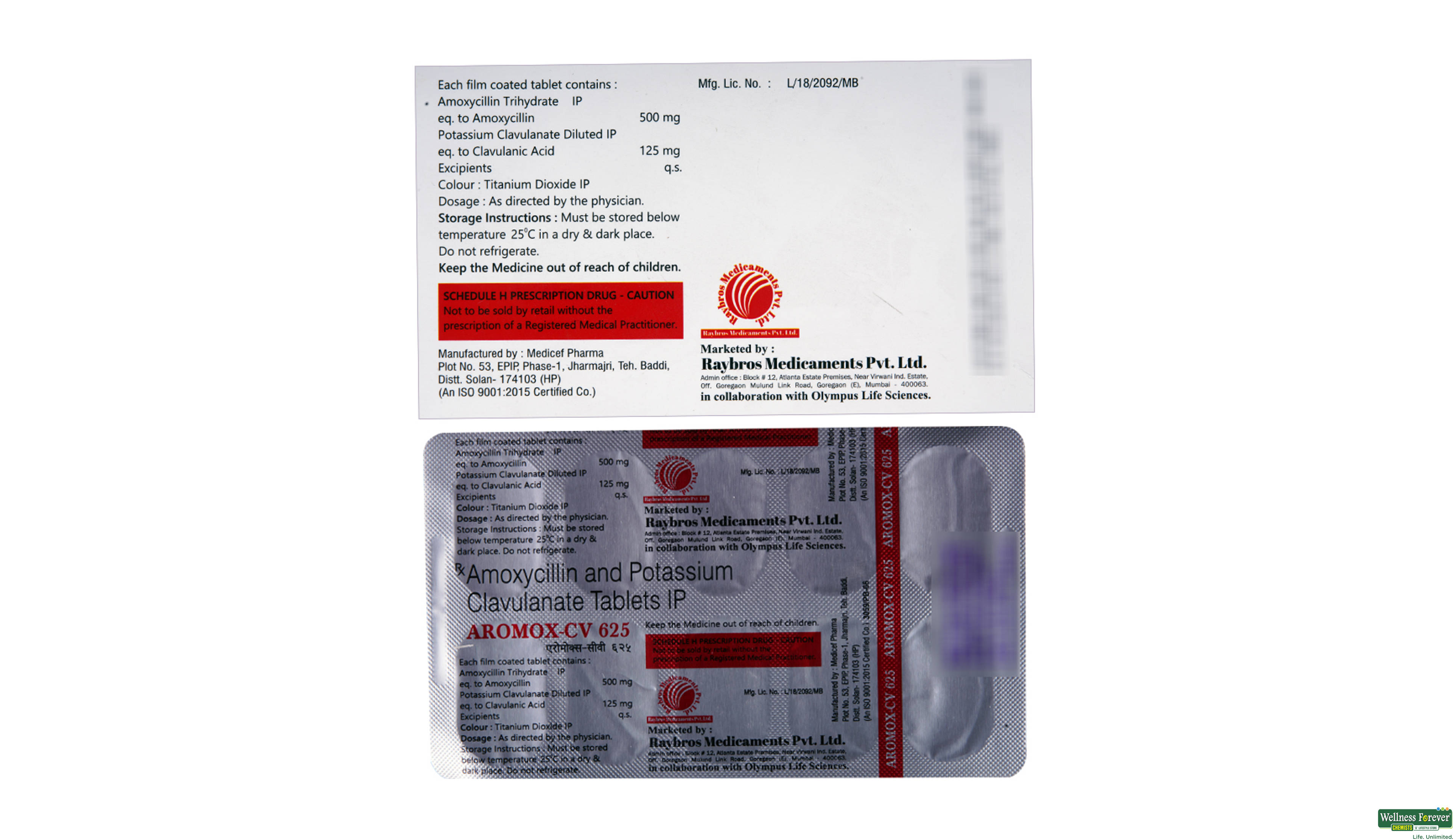 AROMOX-CV 625MG 10TAB- 2, 10TAB, 
