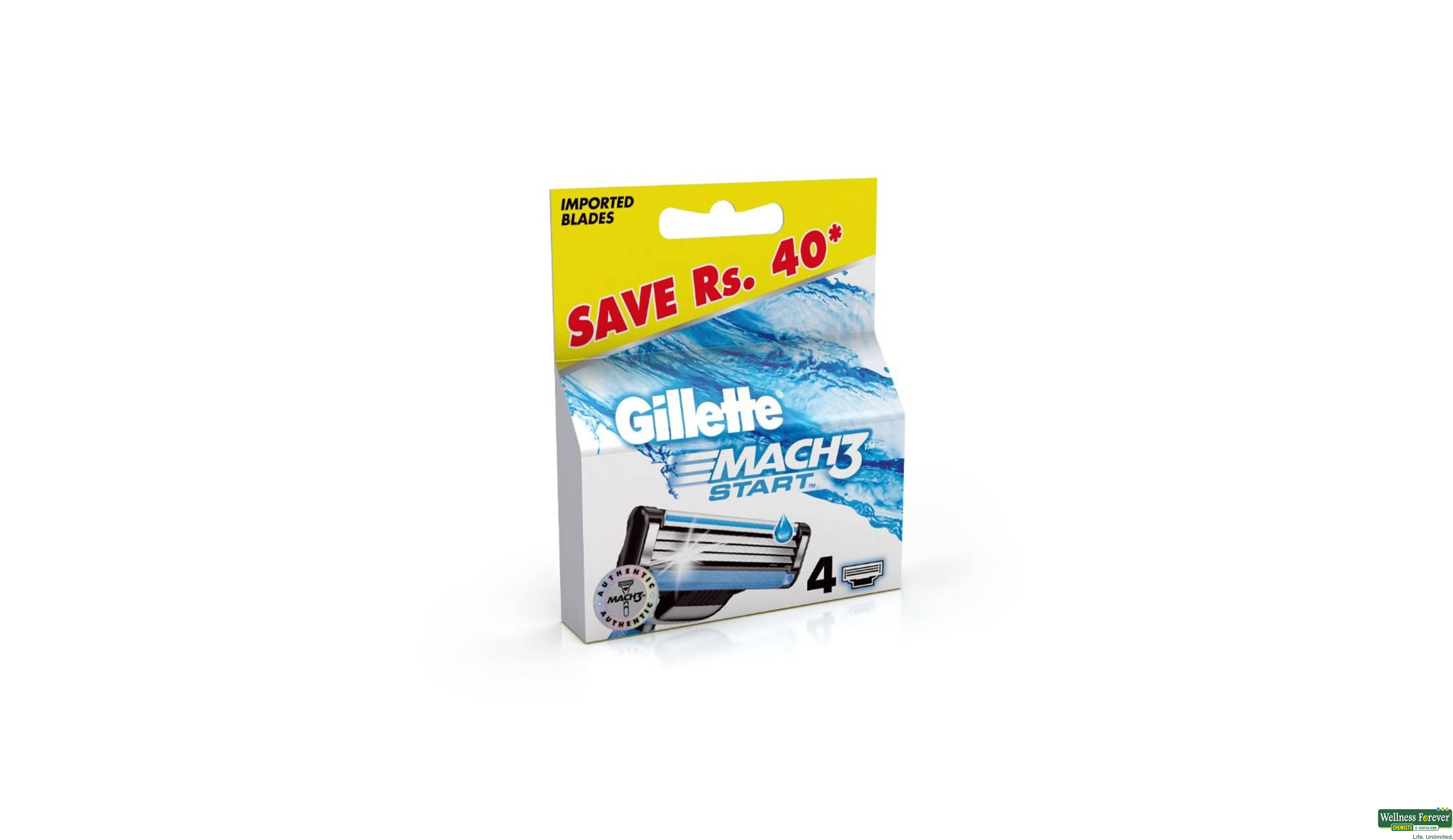 GILL SH/BLADE MACH3 START CART 4PC- 3, 4PC, 
