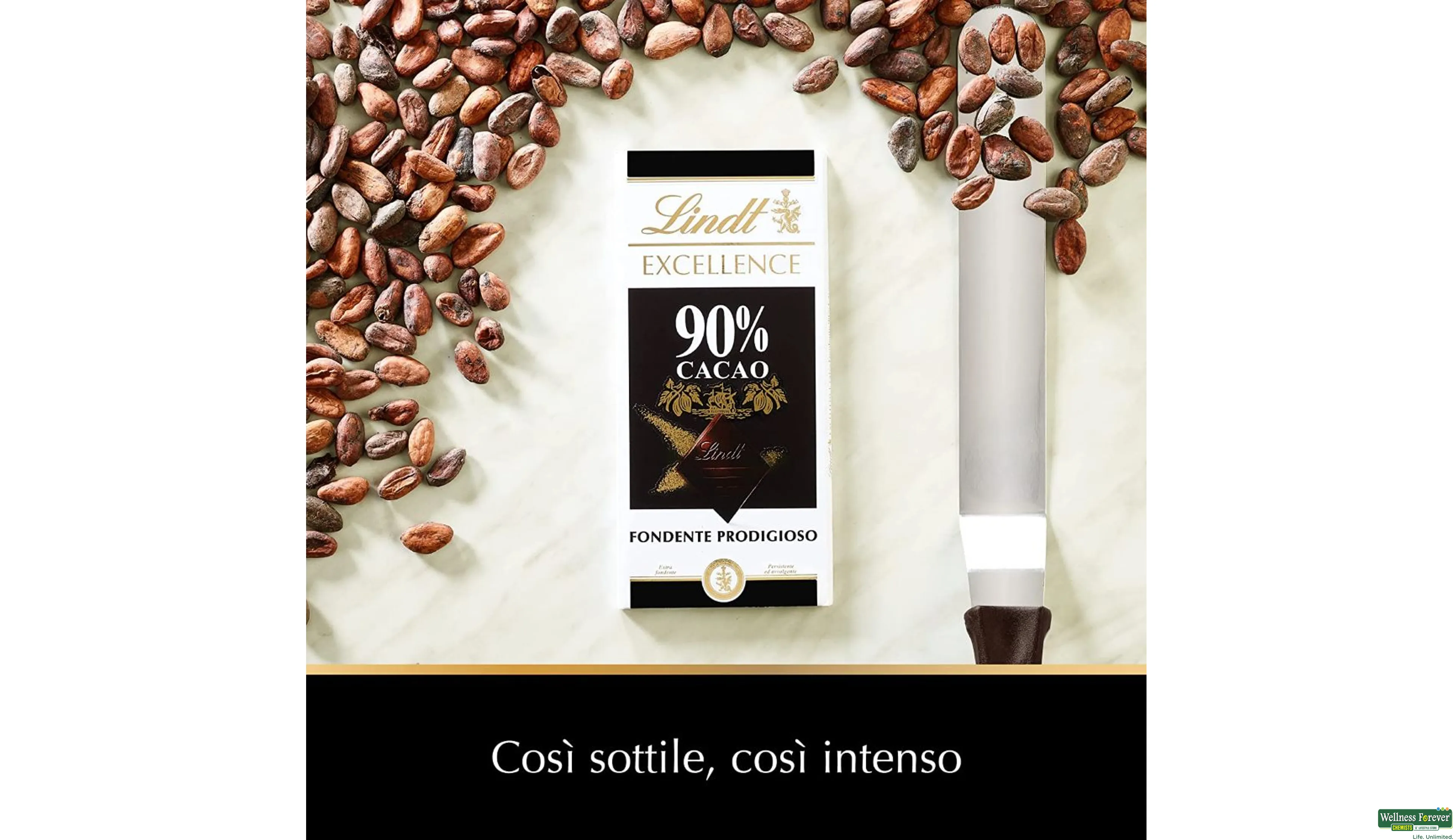 lindt excellence noir 90% cacao 100g - premium bittersweet chocolate