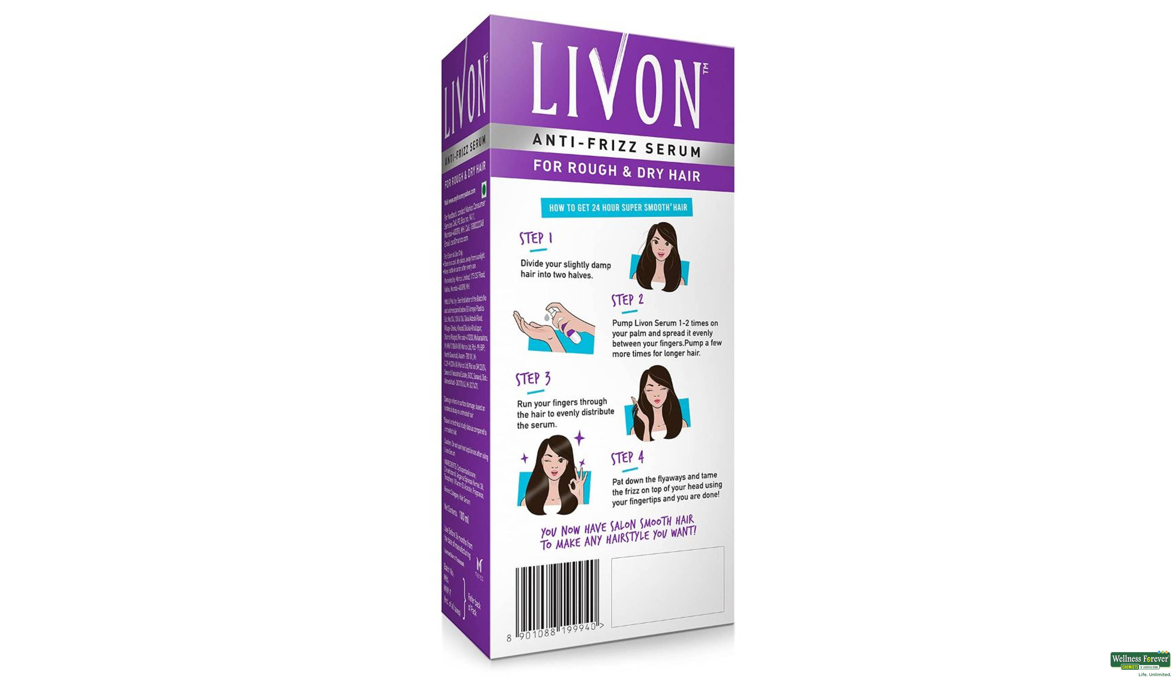 LIVON HR/SERUM DRY UNRULY HAIR 100ML- 3, 100ML, 