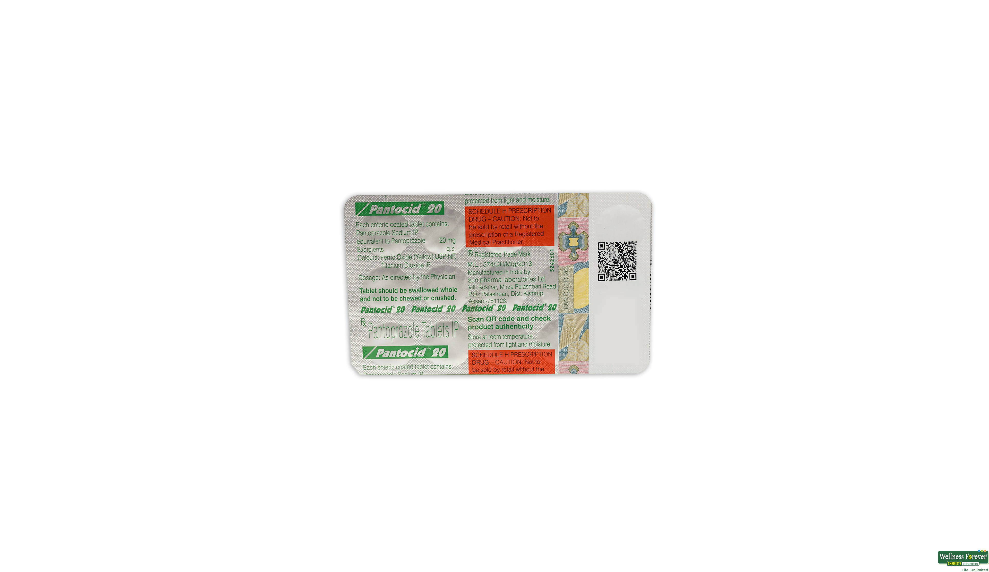 PANTOCID 20MG 15TAB- 1, 15TAB, 