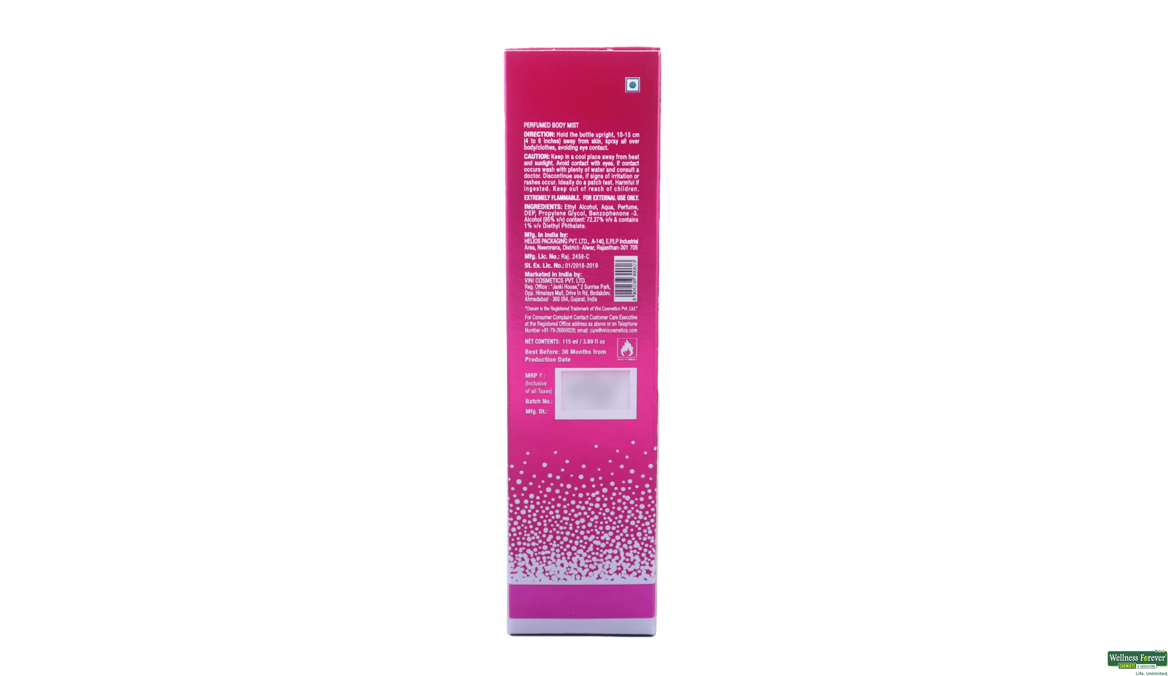 OSSUM BODY MIST ROMANCE 115ML- 4, 115ML, null