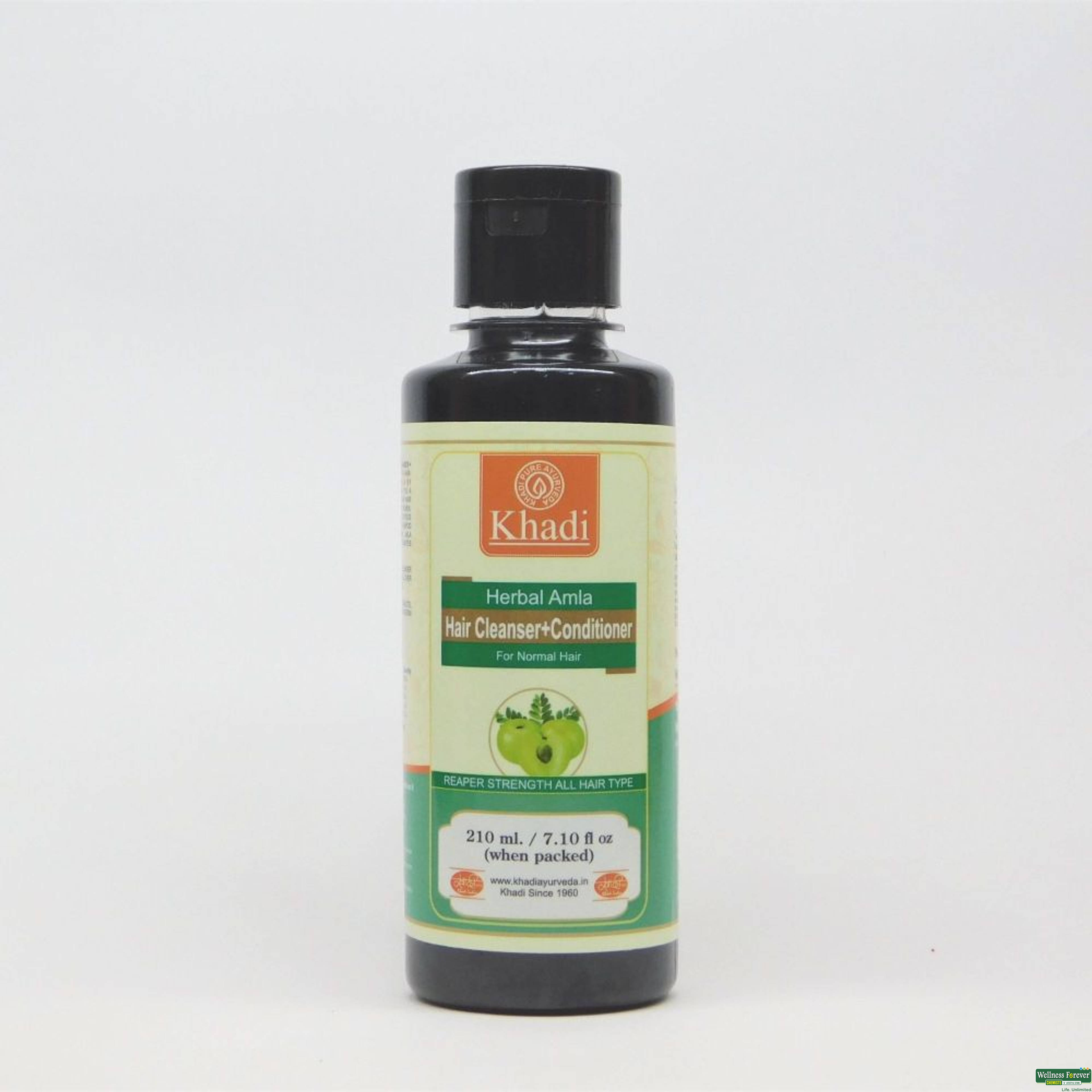 Khadi Herbal Amla & Bhringraj Hair Cleanser Shampoo 210ml-image