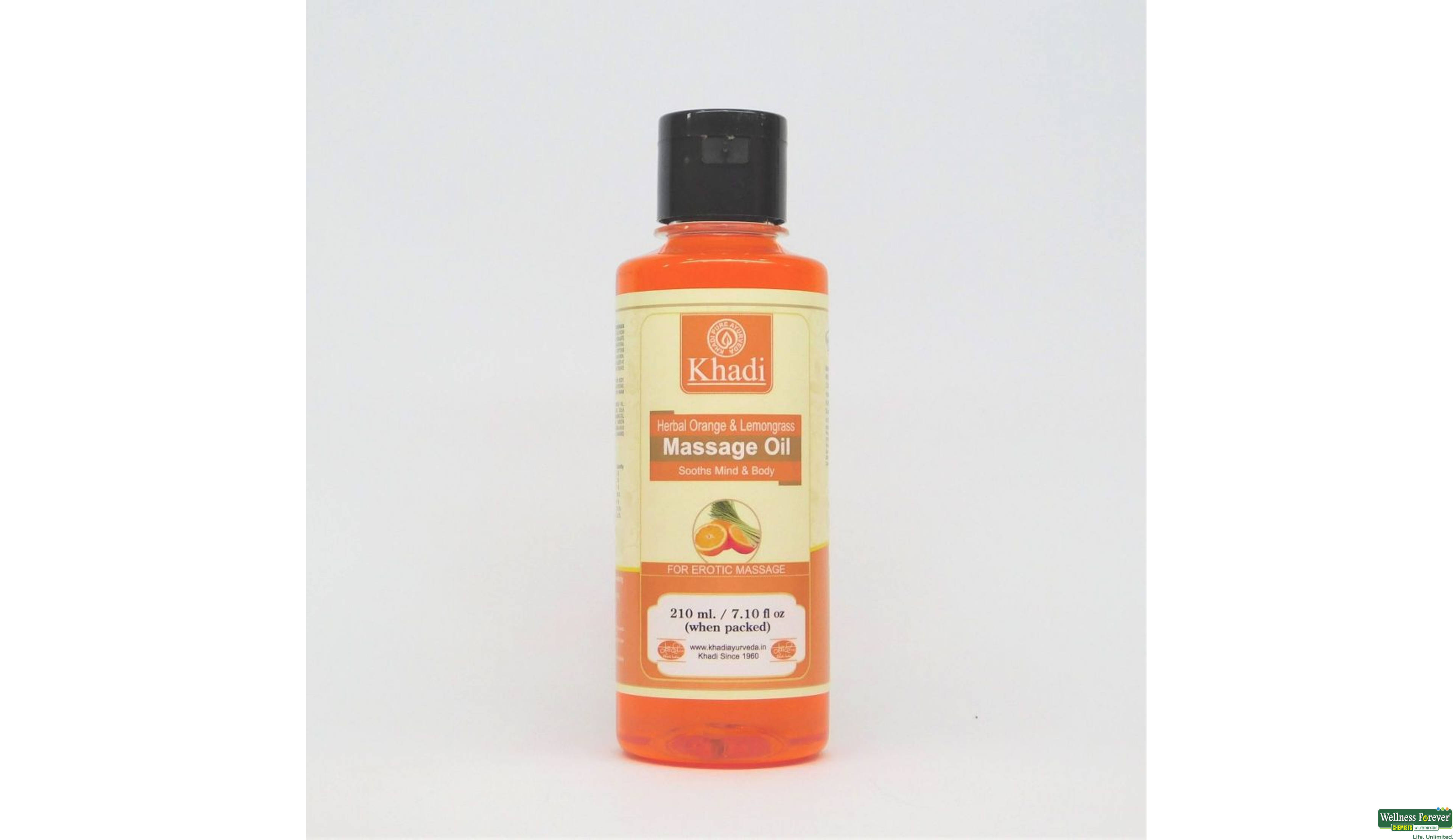 KHADI MASS/OIL ORANGE/LEMONGRASS 210ML- 1, 210ML, 