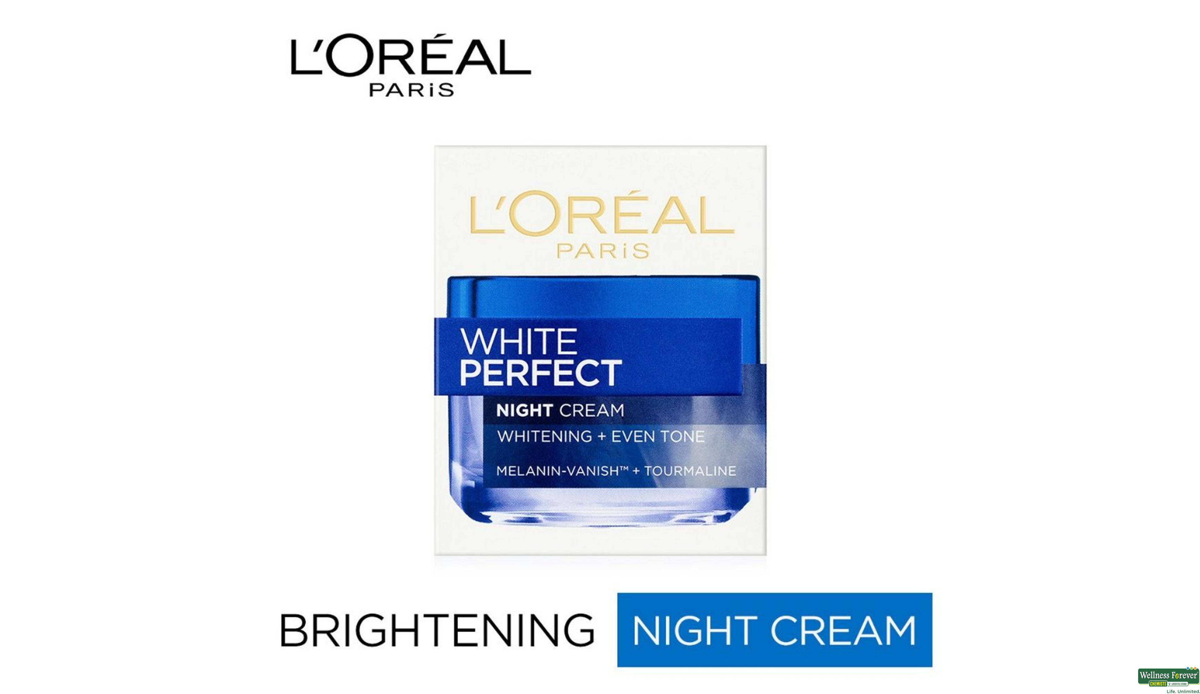 LOREAL F/CRM NIGHT WHITE PERFECT 50ML IMP- 4, 50ML, 