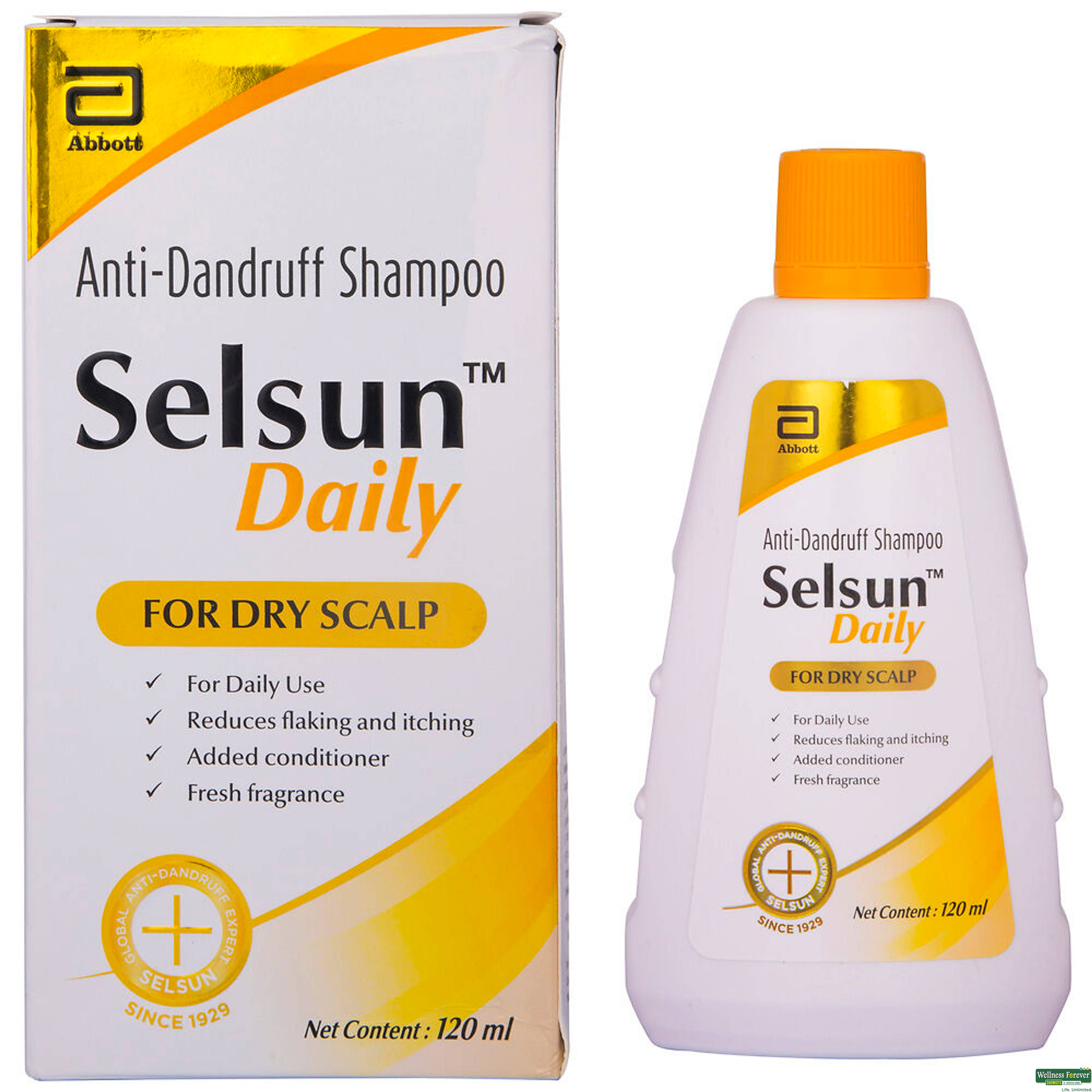 Selsun Daily Anti-Dandruff Shampoo for Dry Scalp, 120 ml-image