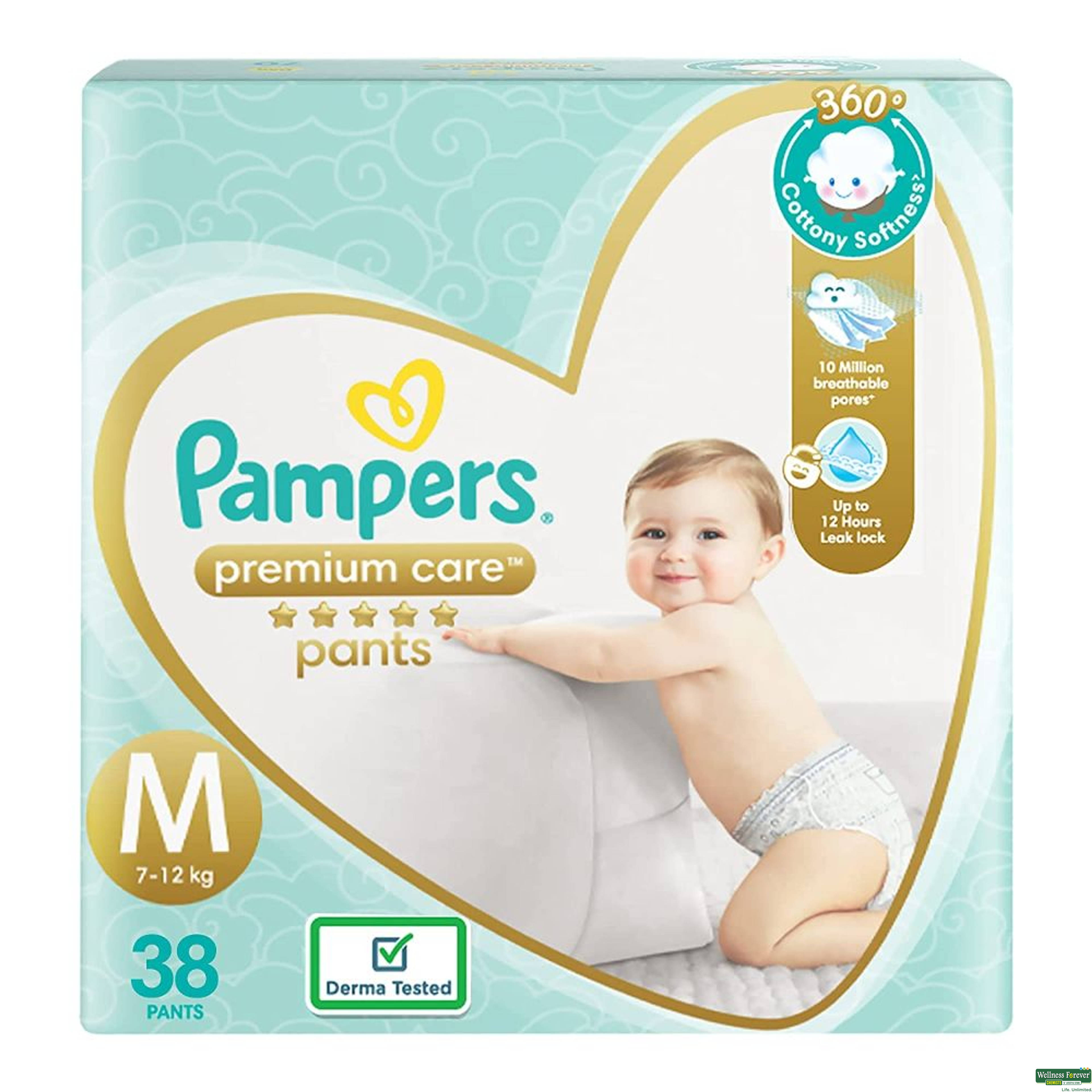 Pampers Diapers Premium Care Pants M 38  Pieces-image