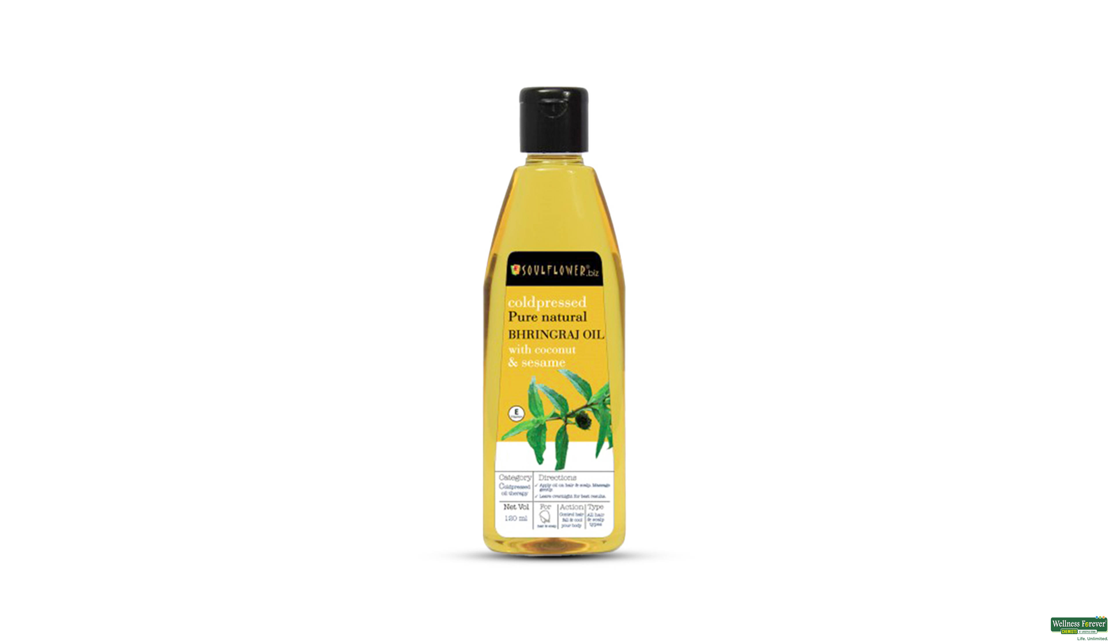 SOULFLOWER HR/OIL BHRINGRAJ CARRIER 120ML- 1, 120ML, 