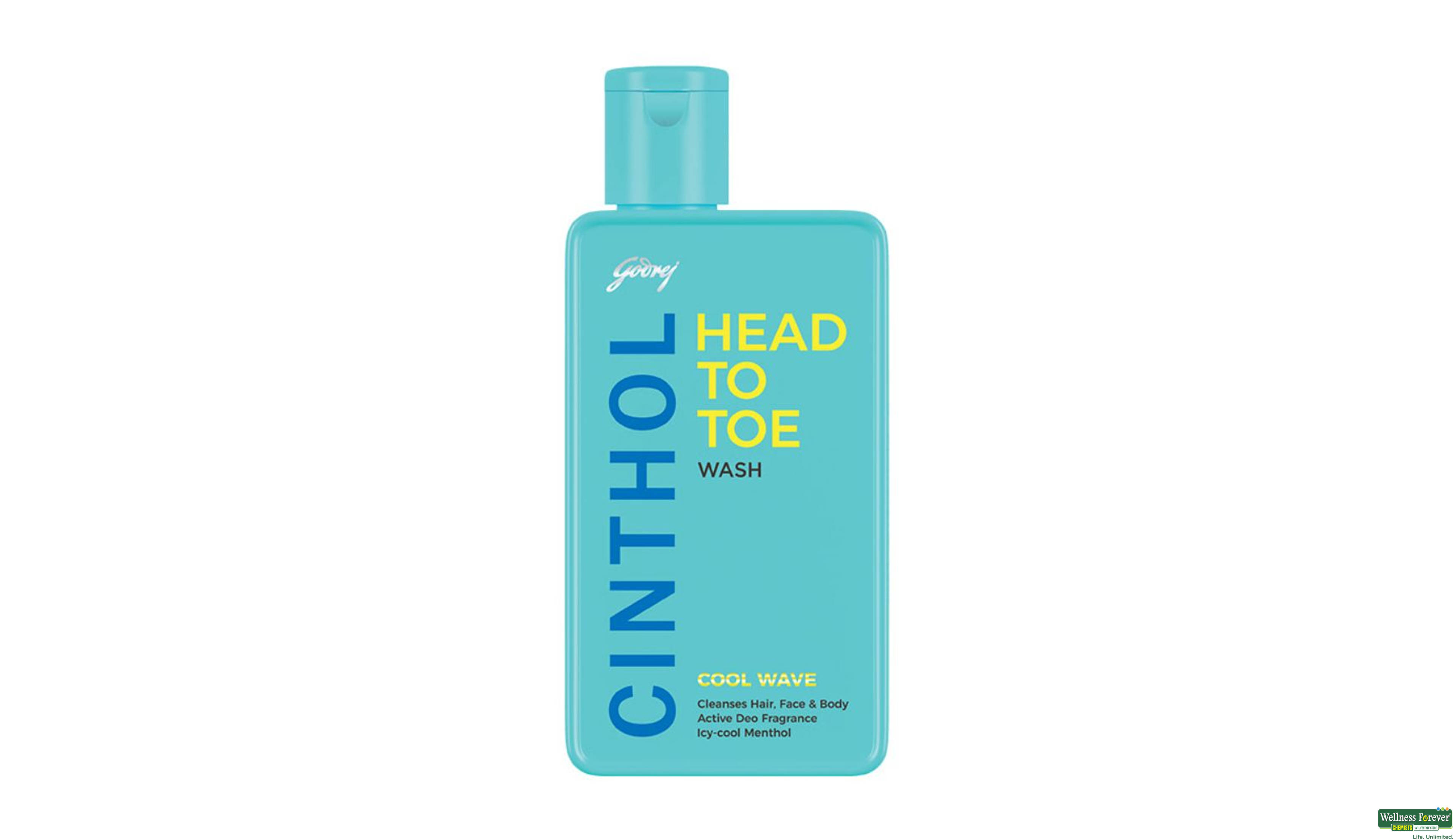 CINTHOL B/WASH HEAD TO TOE COOL WAVE 190ML- 1, 190ML, 