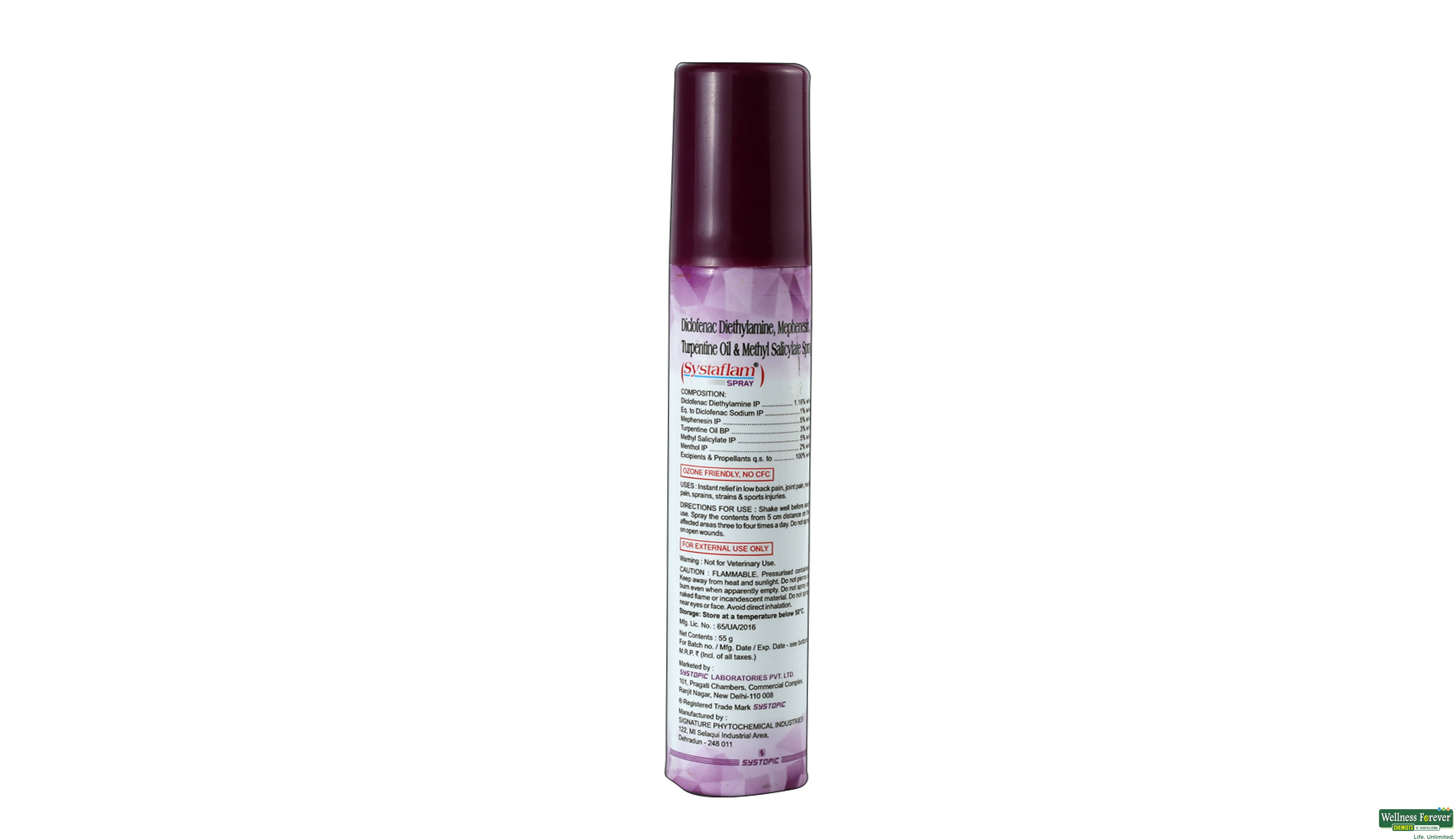 SYSTAFLAM SPRAY 55GM- 2, 55GM, 