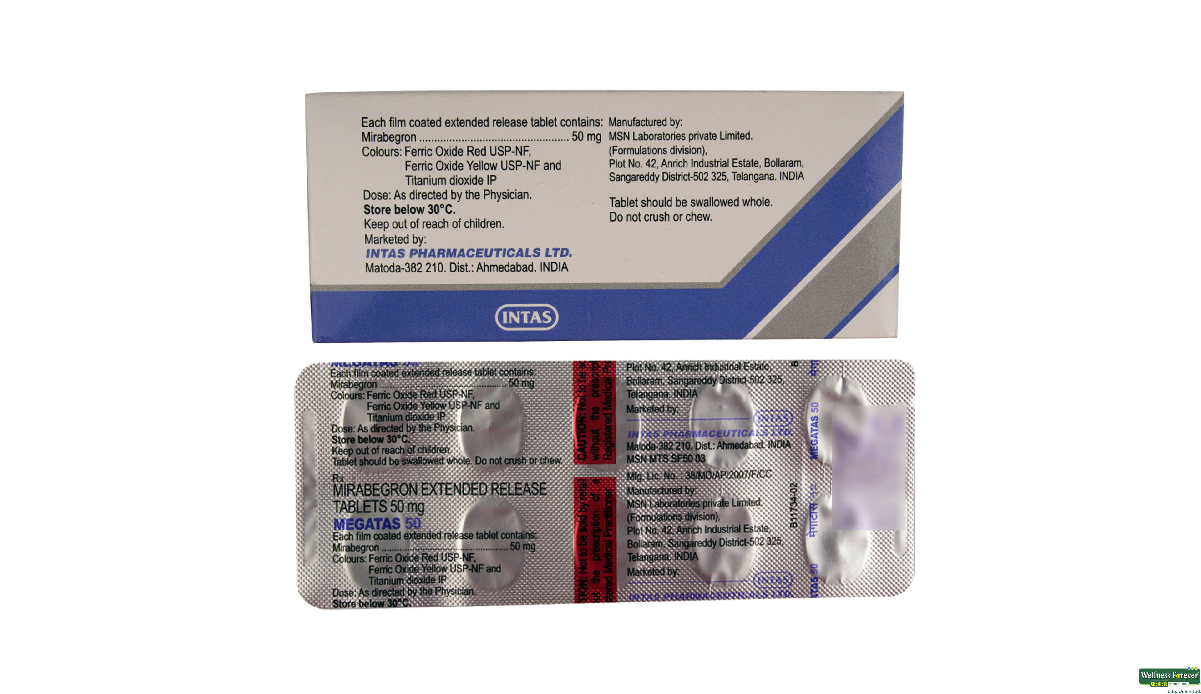 MEGATAS 50MG 10TAB- 2, 10TAB, 