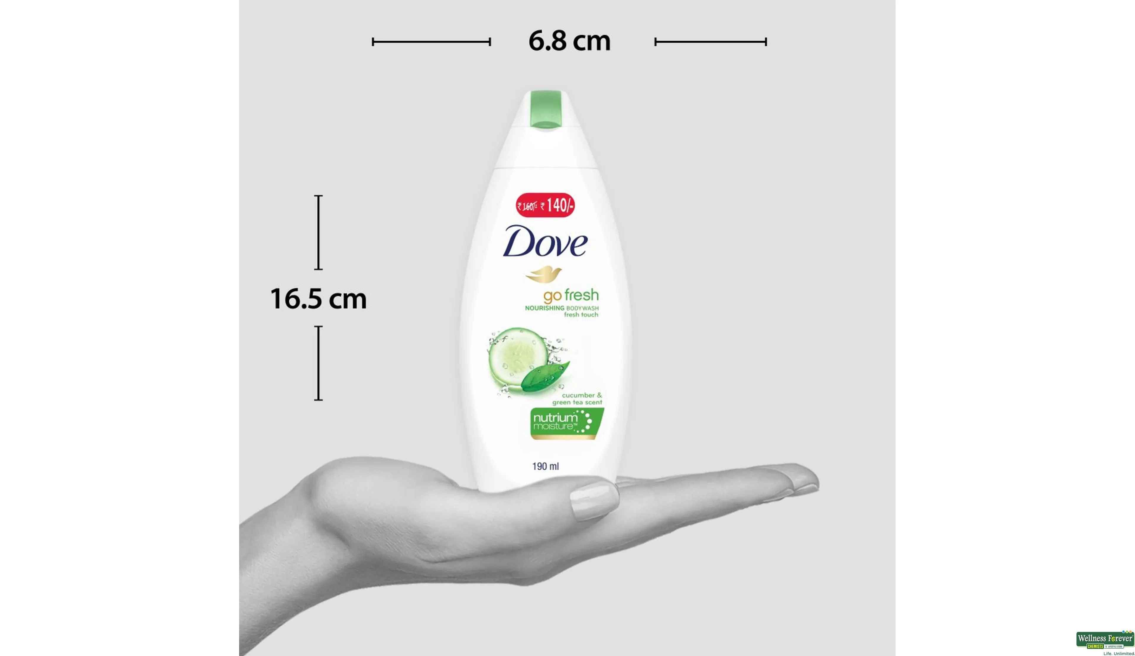 DOVE REFRESHING BW 250ML- 5, 250ML, 