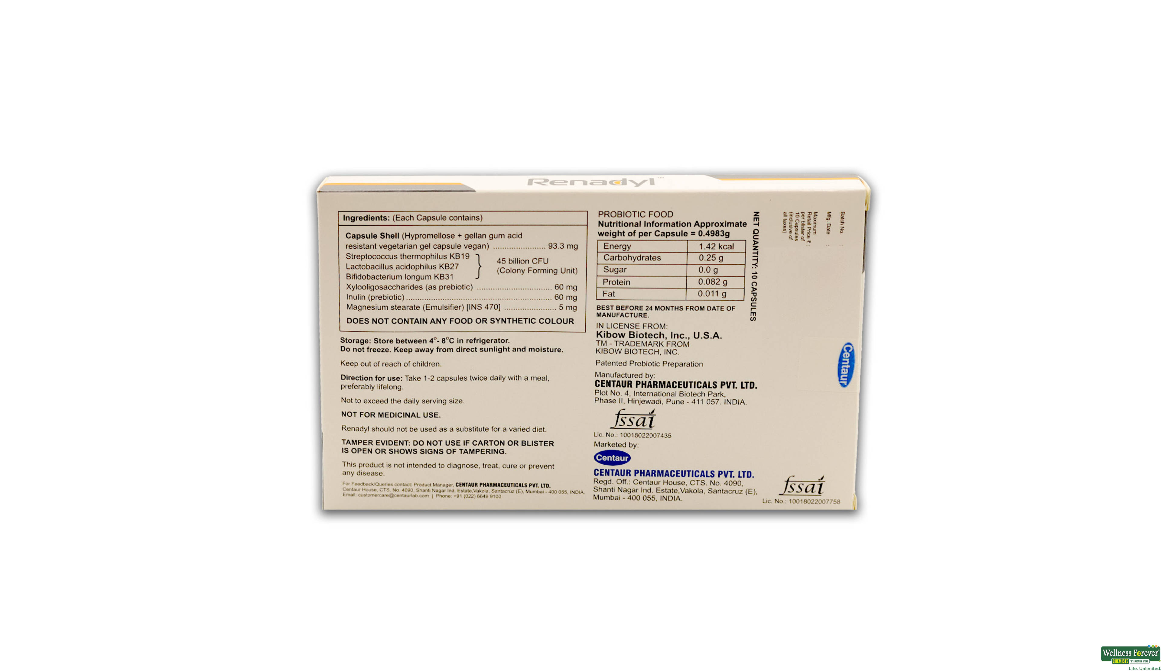 RENADYL 10CAP- 2, 10CAP, null