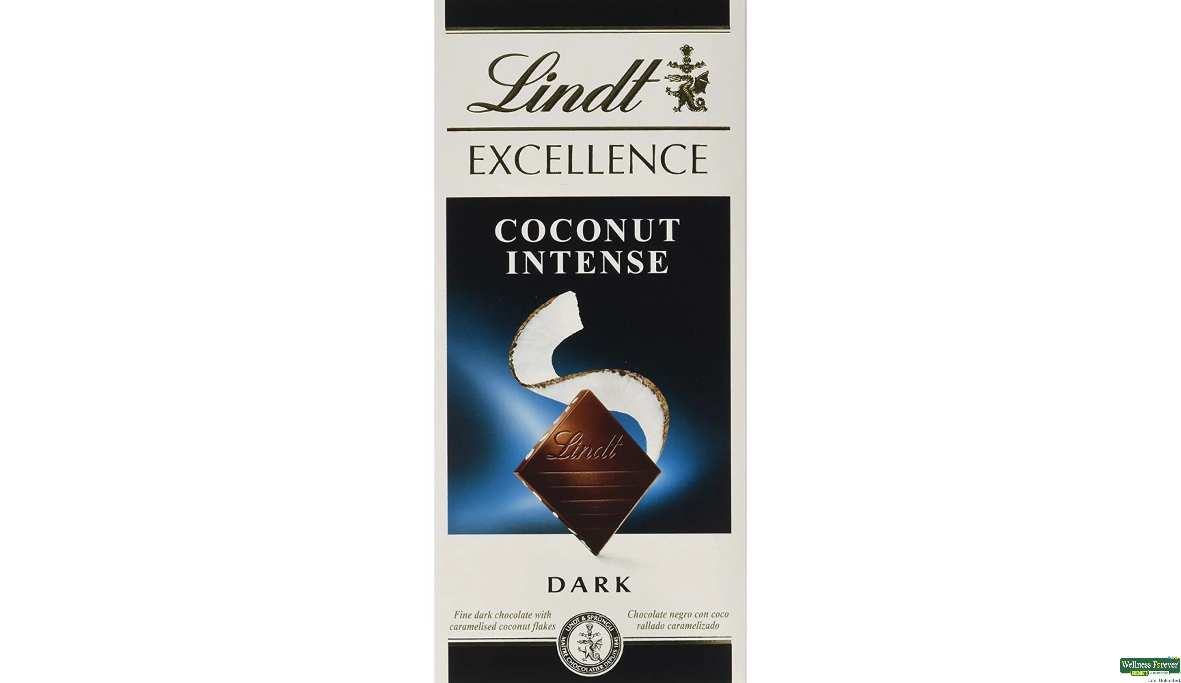 LINDT CHOC EXCE INTEN COCONUT DARK 100GM- 1, 100GM, 