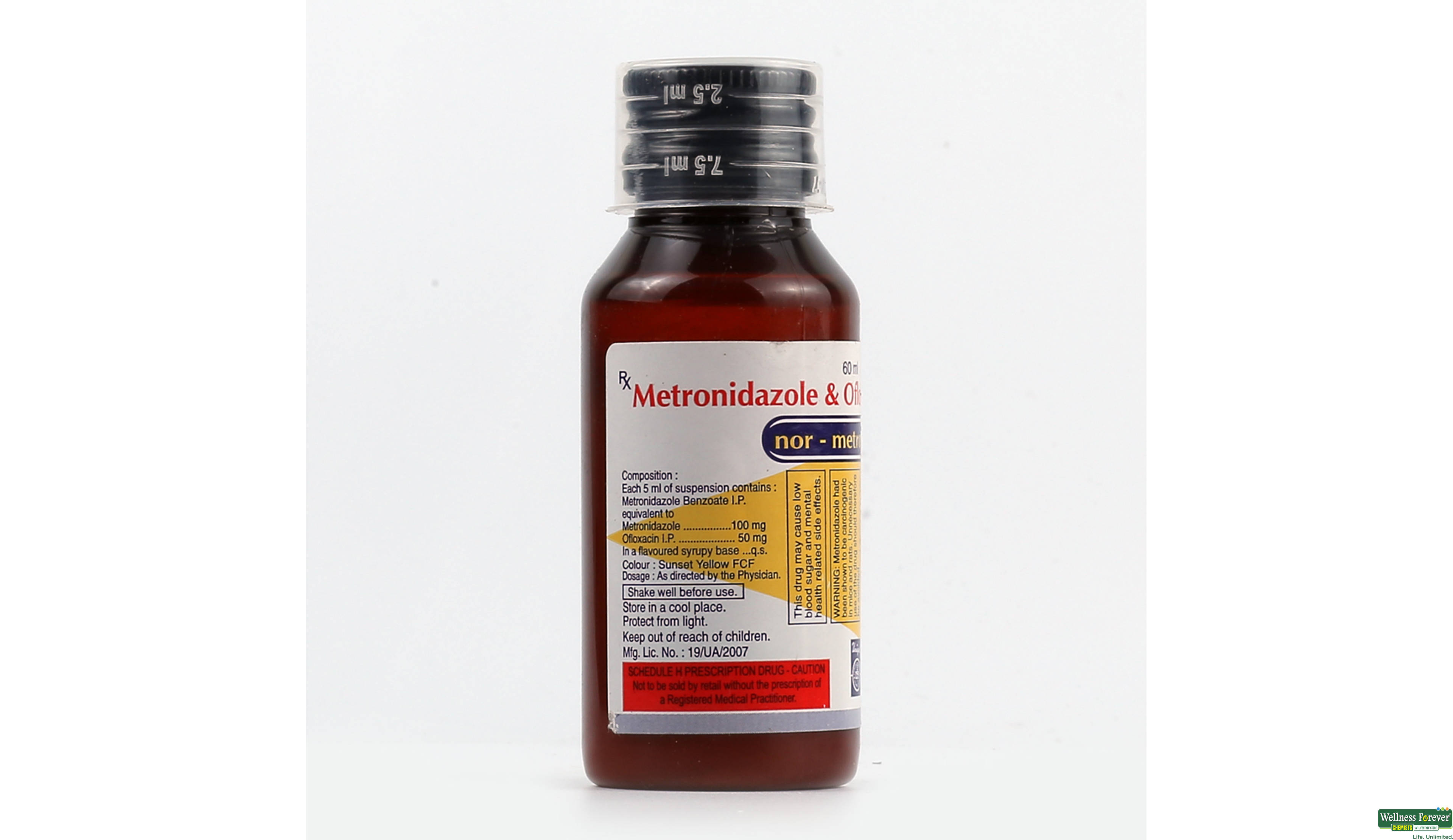 NOR-METROGYL-O SYP 60ML- 2, 60ML, 