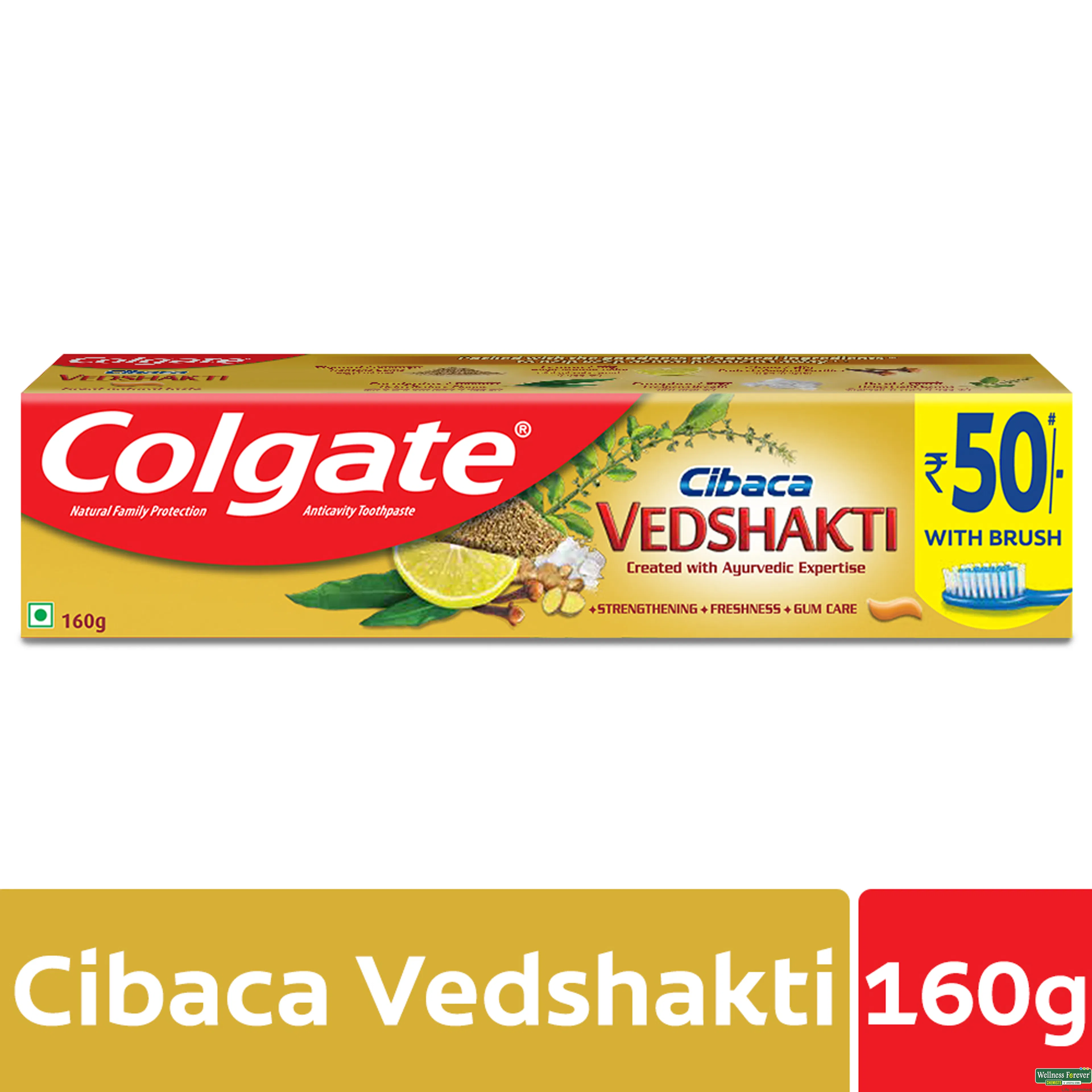 COLG T/PASTE CIBACA VEDSHAKTI 175GM-image