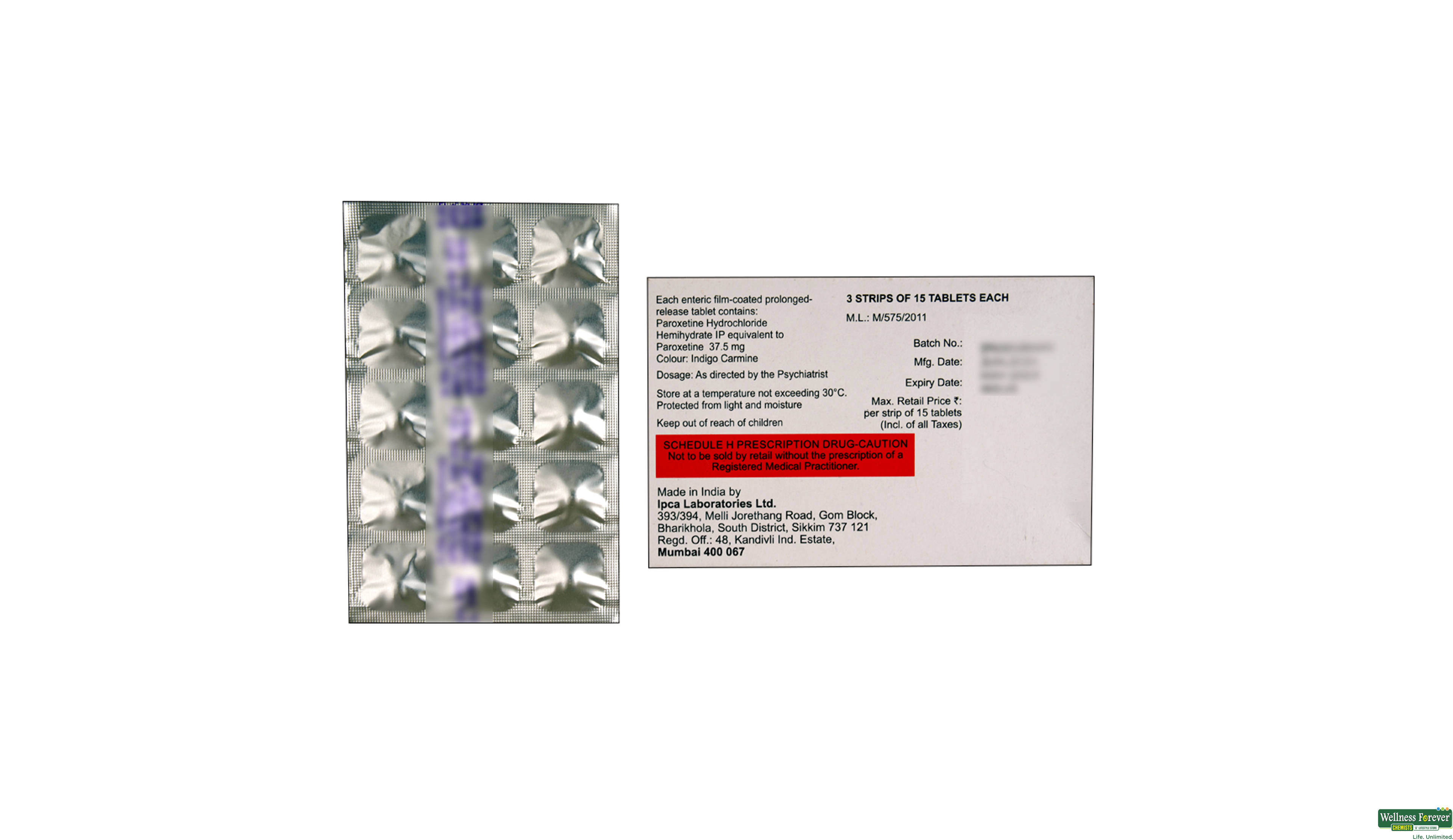 PARI-CR 37.5MG 15TAB- 2, 15TAB, 