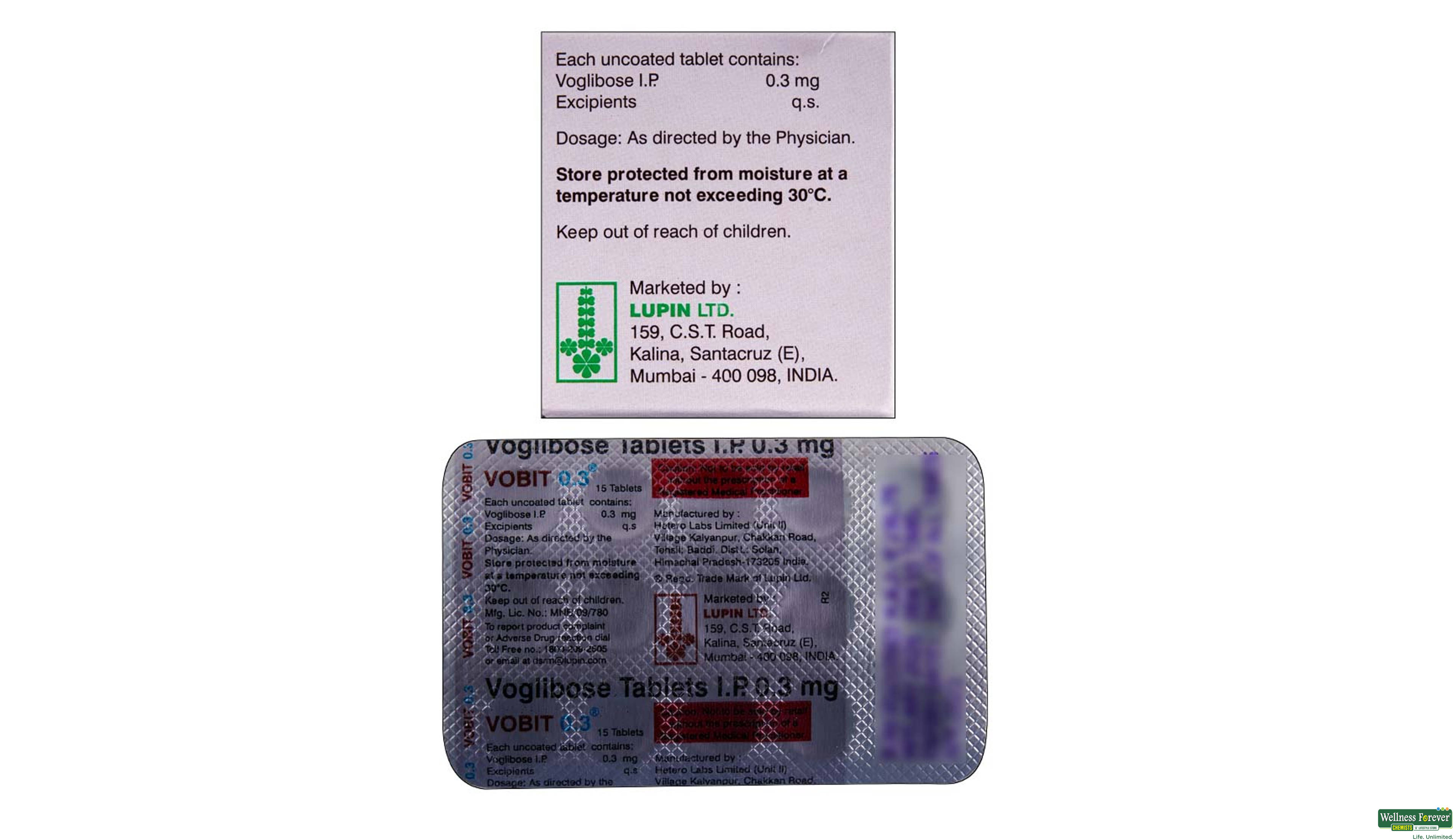 VOBIT 0.3MG 15TAB- 2, 15TAB, 