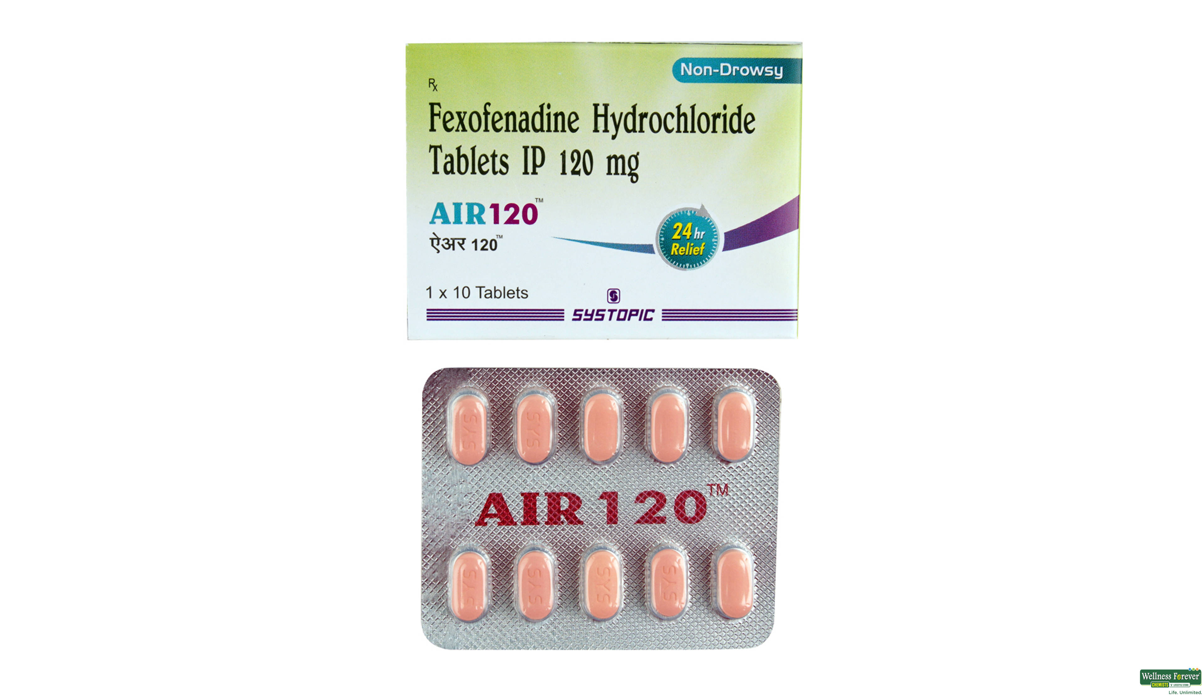 AIR 120MG 10TAB- 1, 10TAB, 