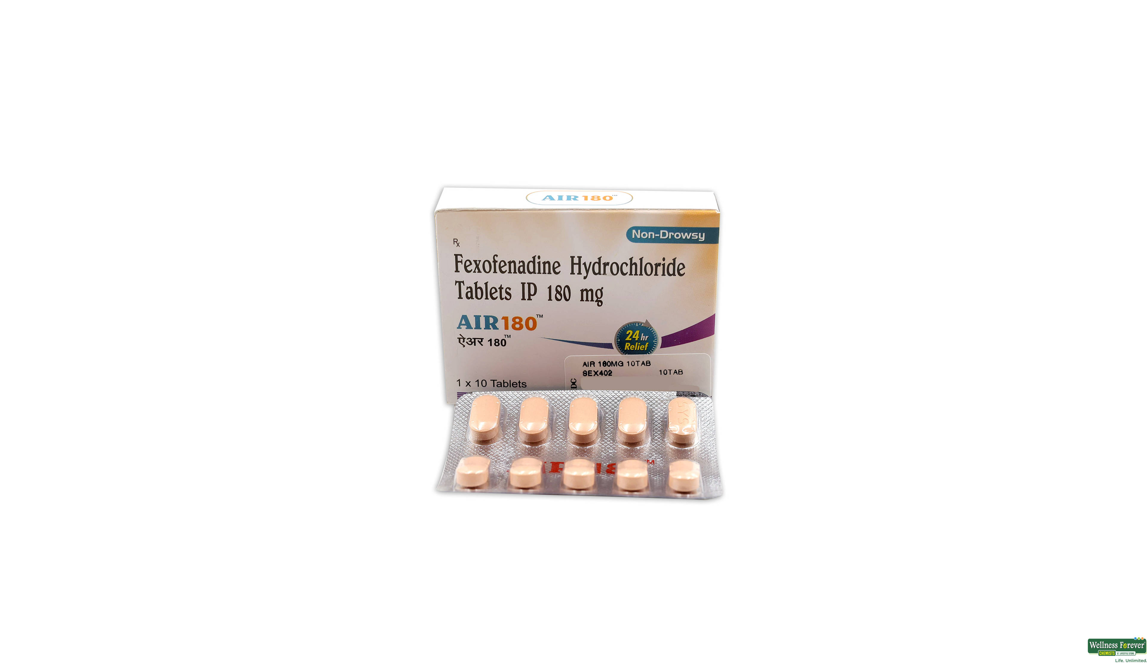 AIR 180MG 10TAB- 1, 10TAB, 