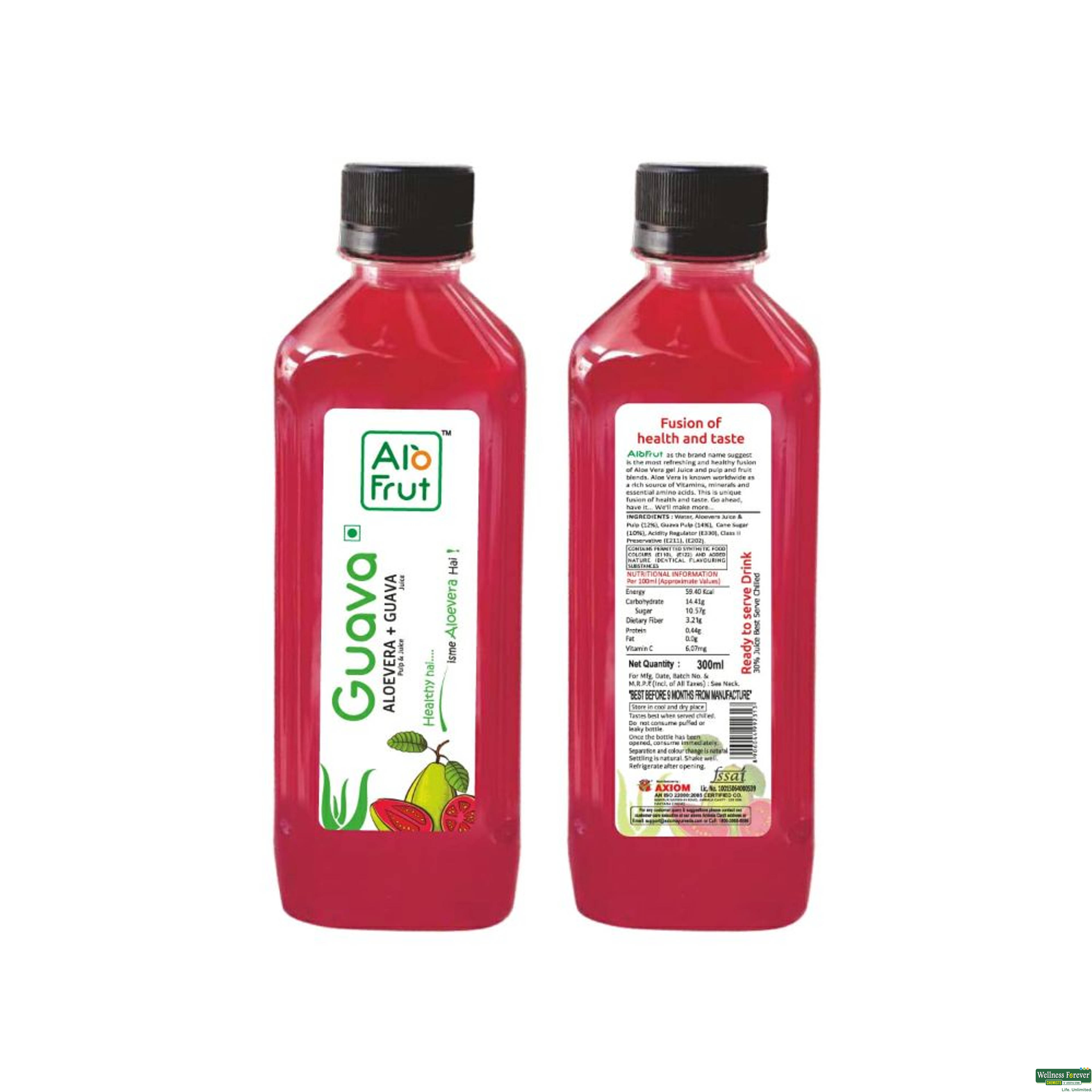 Alo Frut Guava Aloe Vera Juice, 300 ml-image