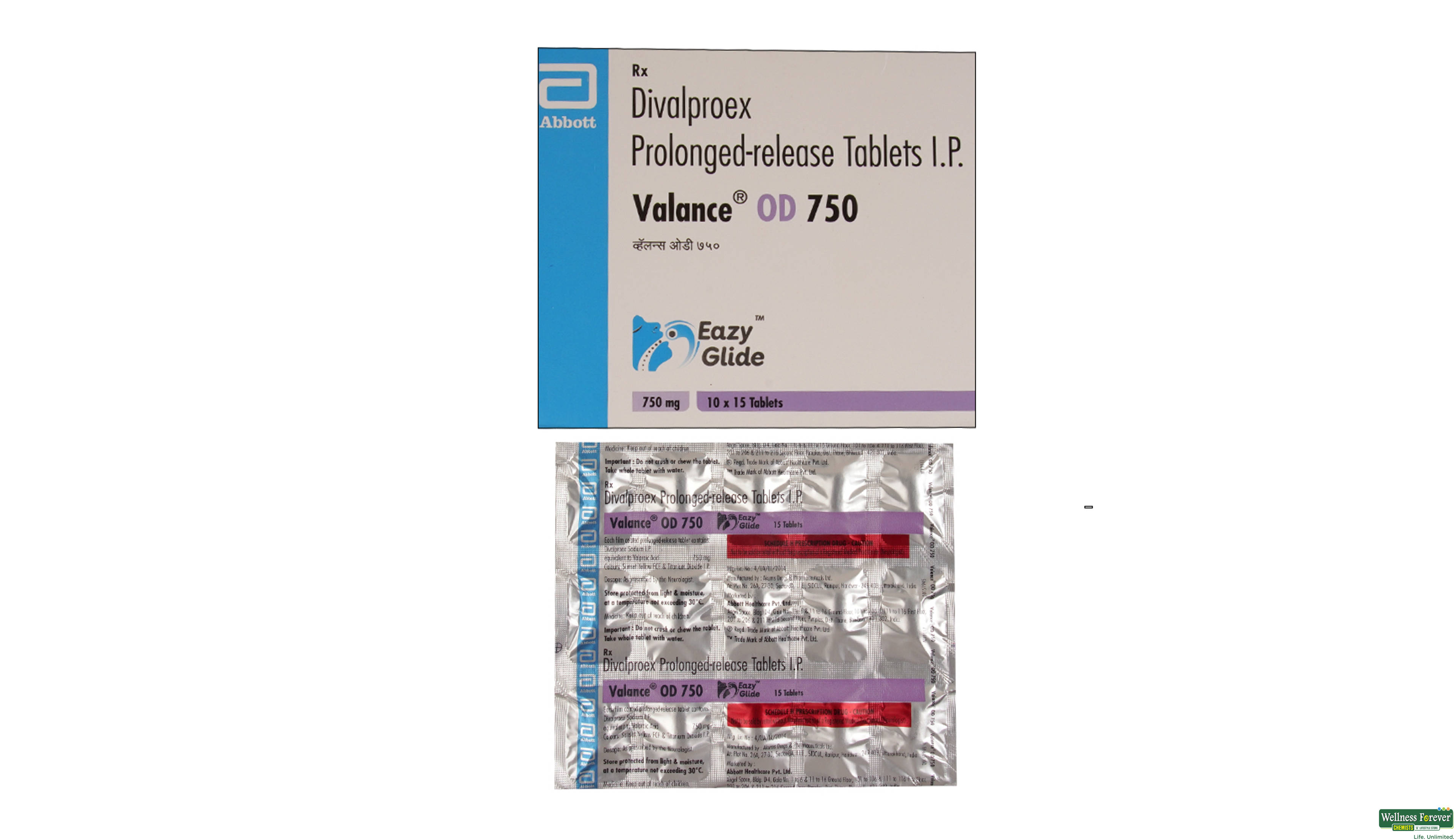 VALANCE-OD 750MG 15TAB- 1, 15TAB, 