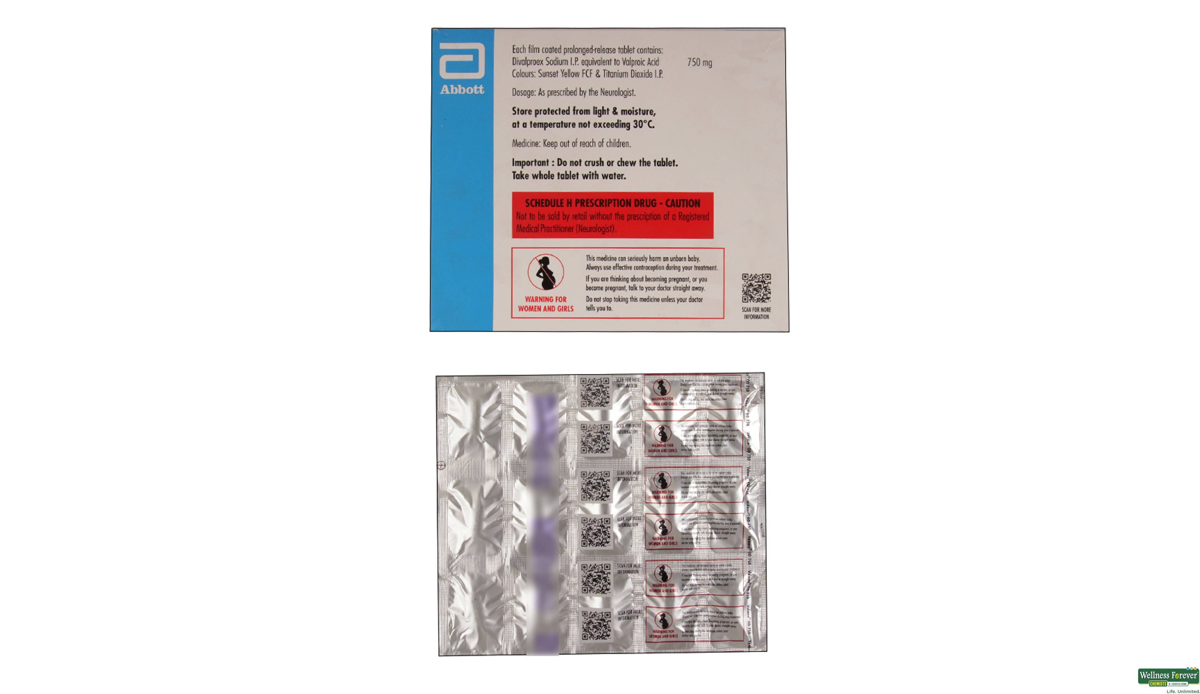 VALANCE-OD 750MG 15TAB- 2, 15TAB, 
