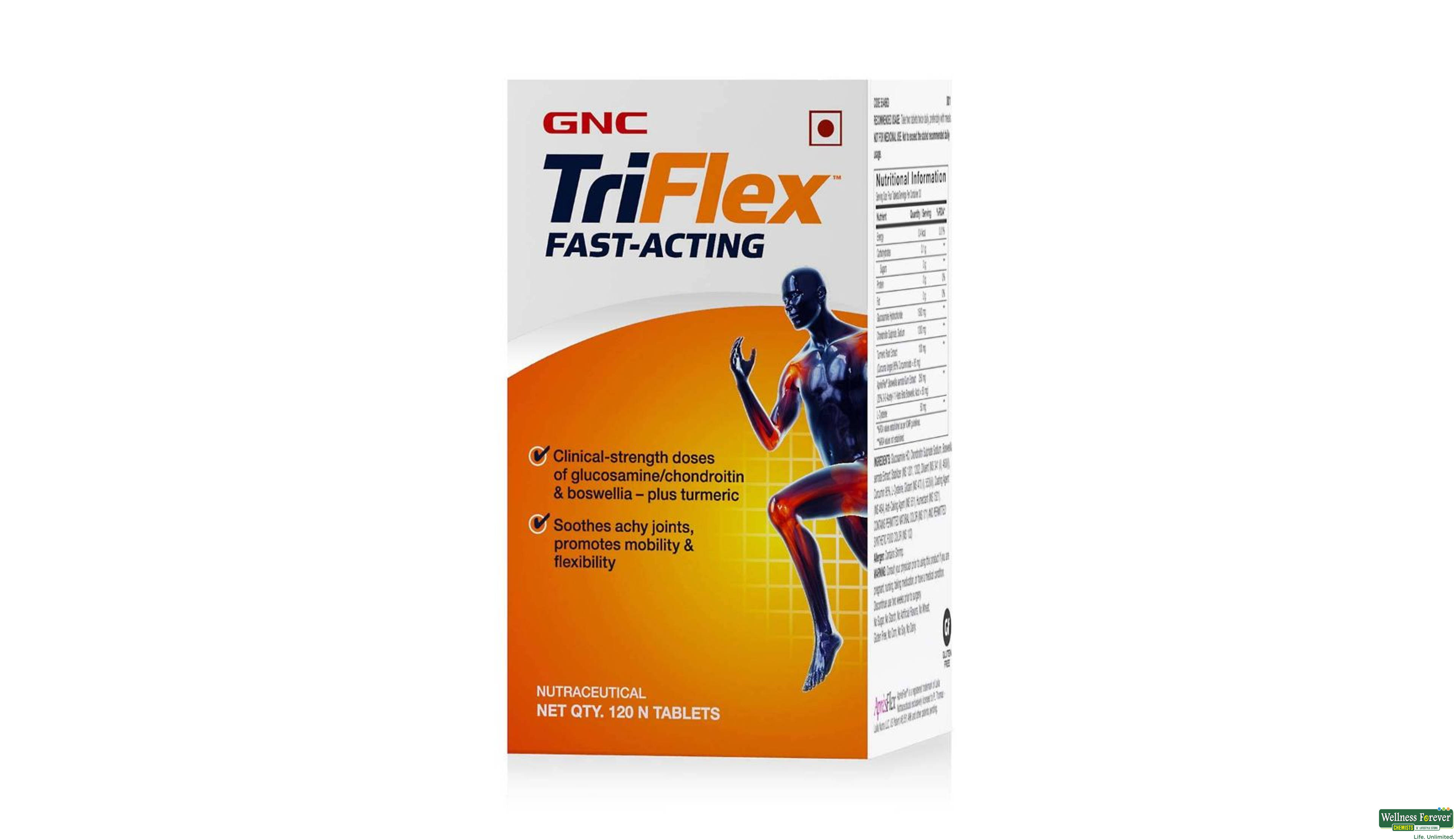 GNC TRIFLEX FAST ACTING 120TAB- 1, 120TAB, 