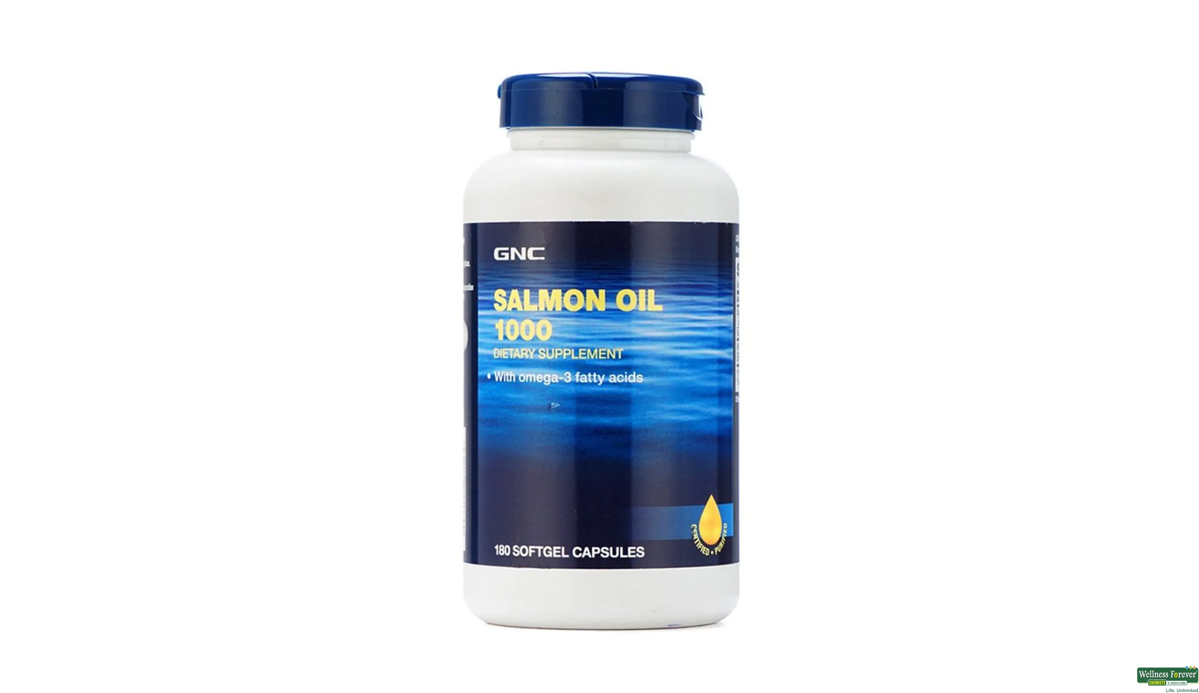 GNC SALMON OIL 180CAP- 1, 180CAP, 