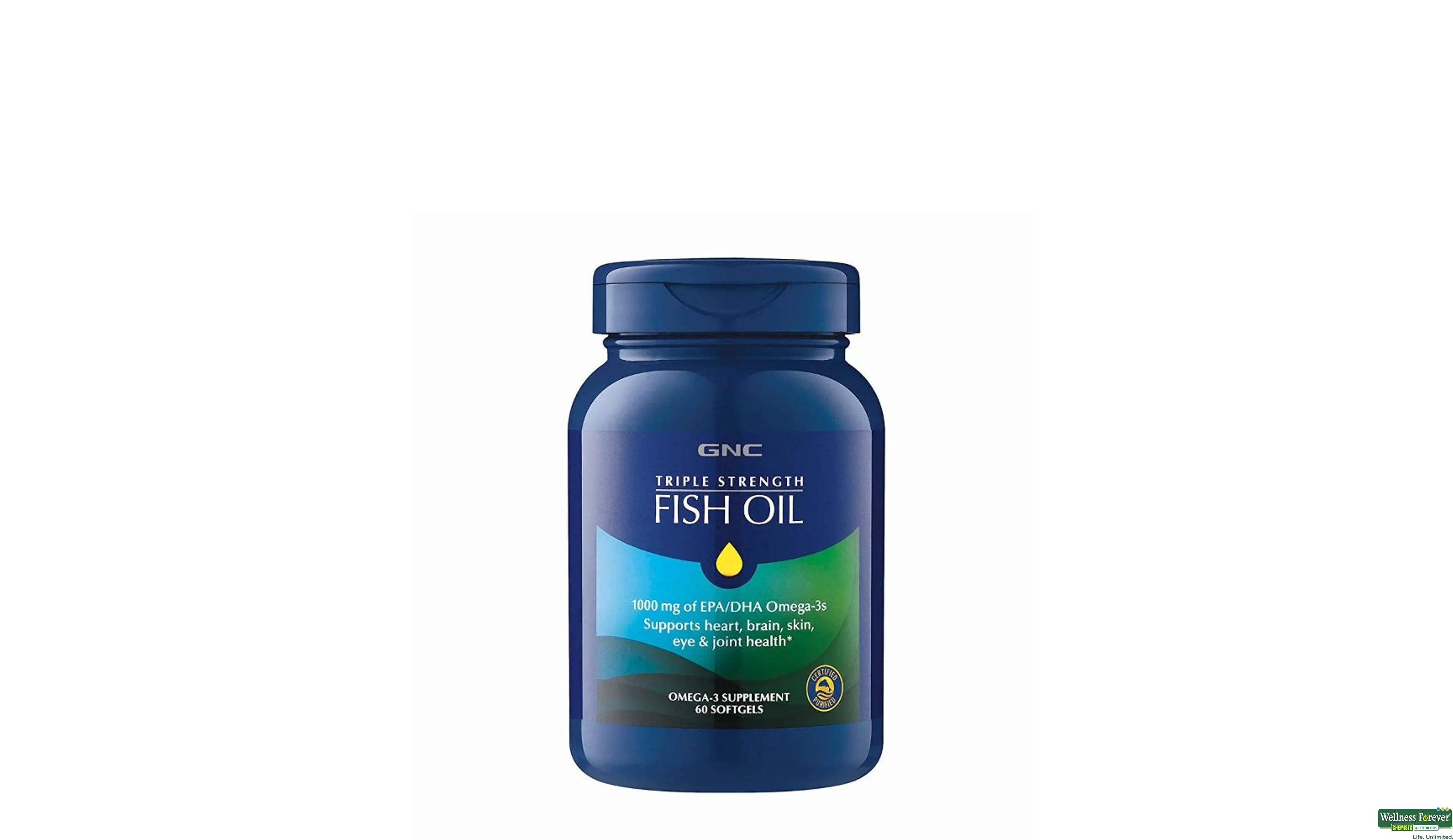 GNC FISH OIL 60CAP- 1, 60CAP, 