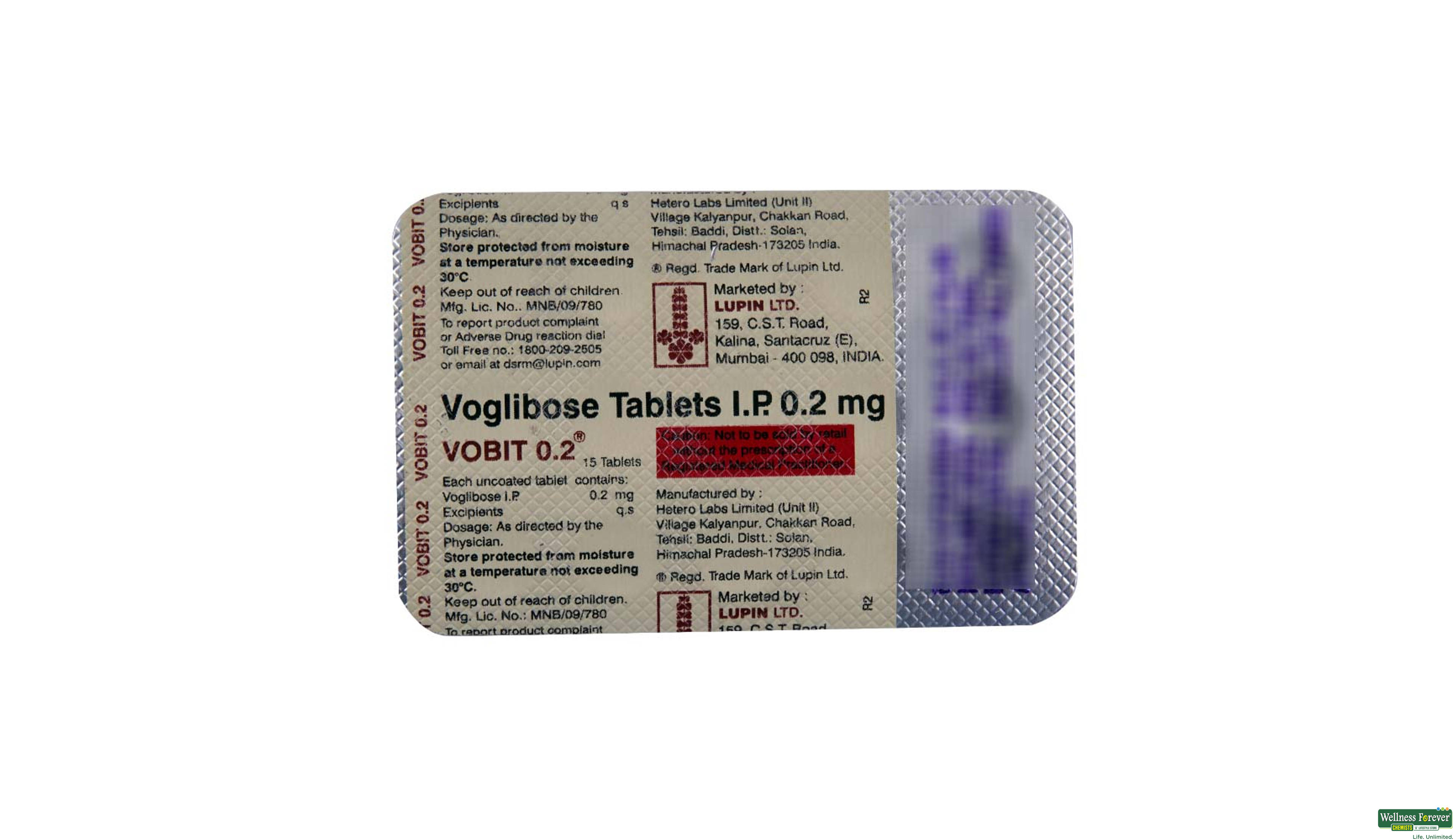 VOBIT 0.2MG 15TAB- 2, 15TAB, 