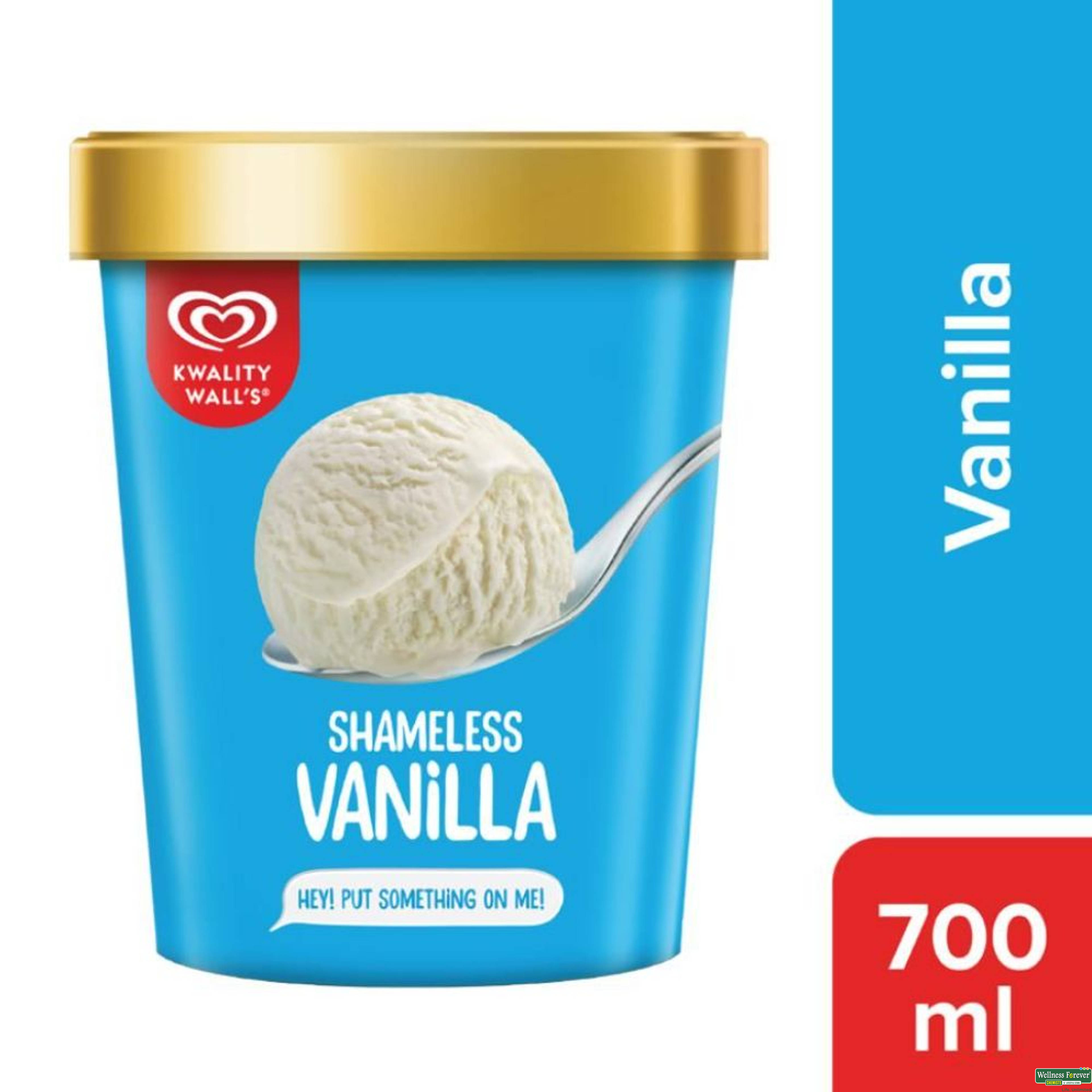 Kwality Wall's Shameless Vanilla Tub 700ml-image