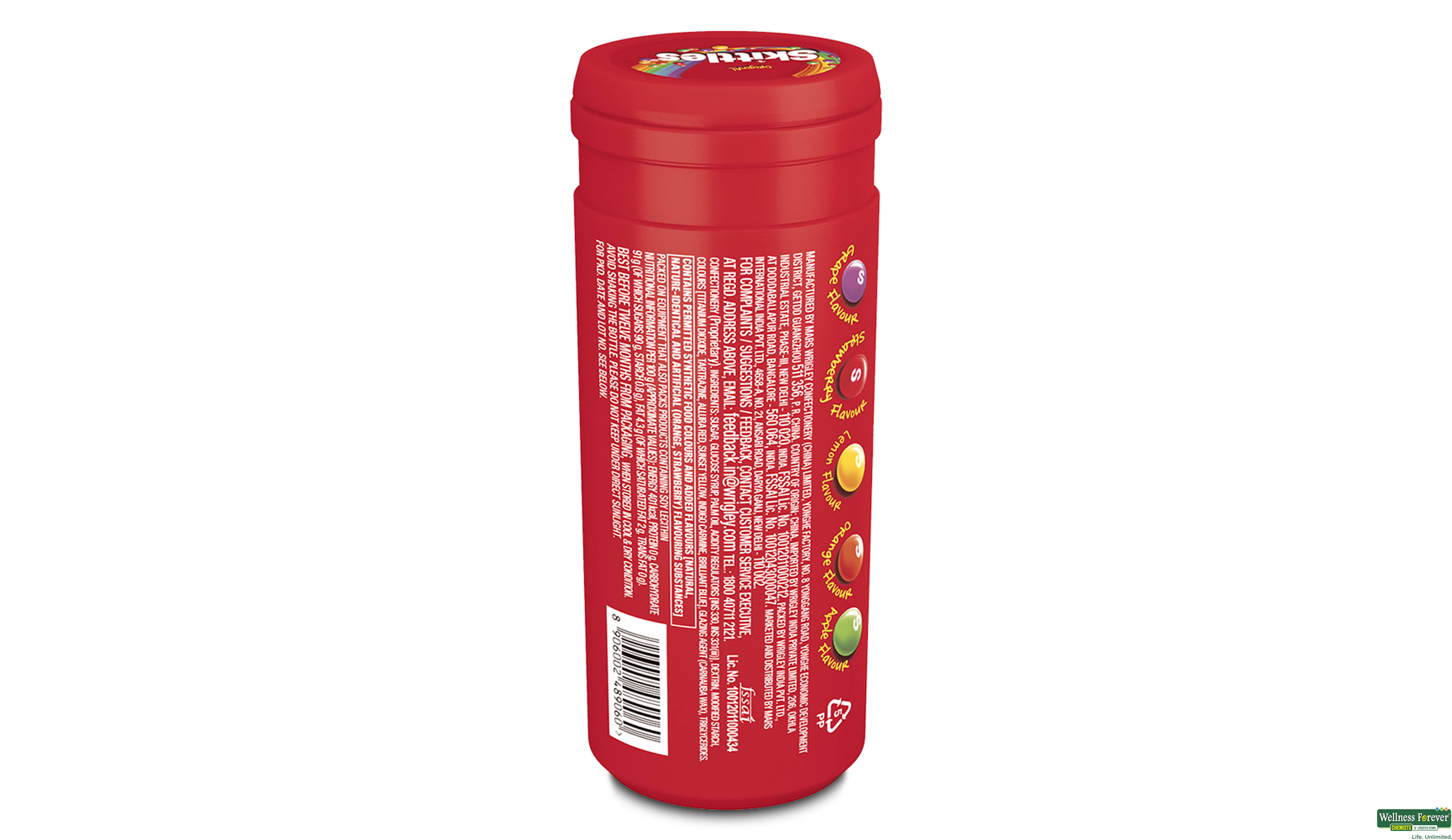 SKITTLES ORIGINAL FRUITS TUBE 33.6GM- 2, 33.6GM, null