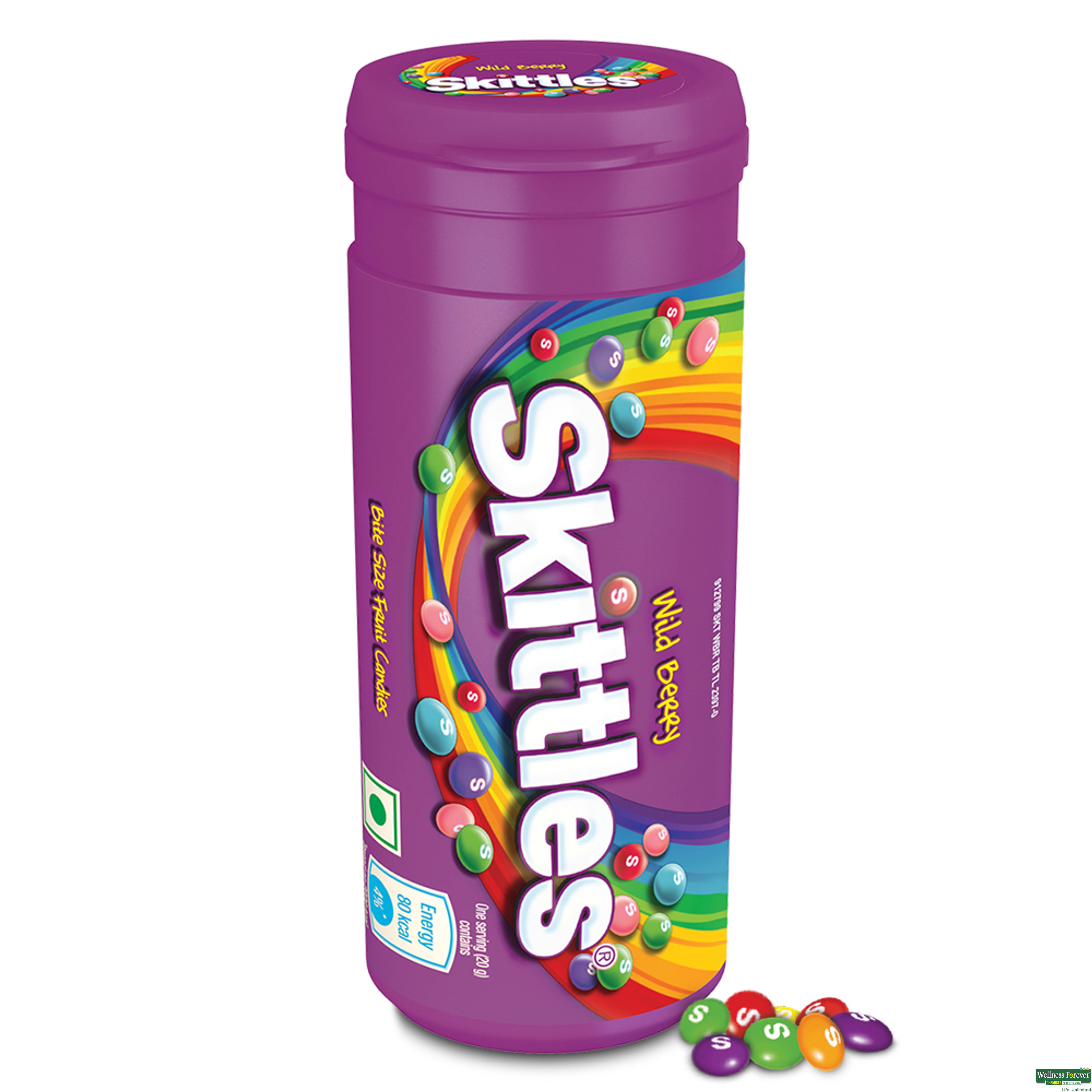 Skittles Bite-Size Fruit Candies Wild Berry 33.6g-image