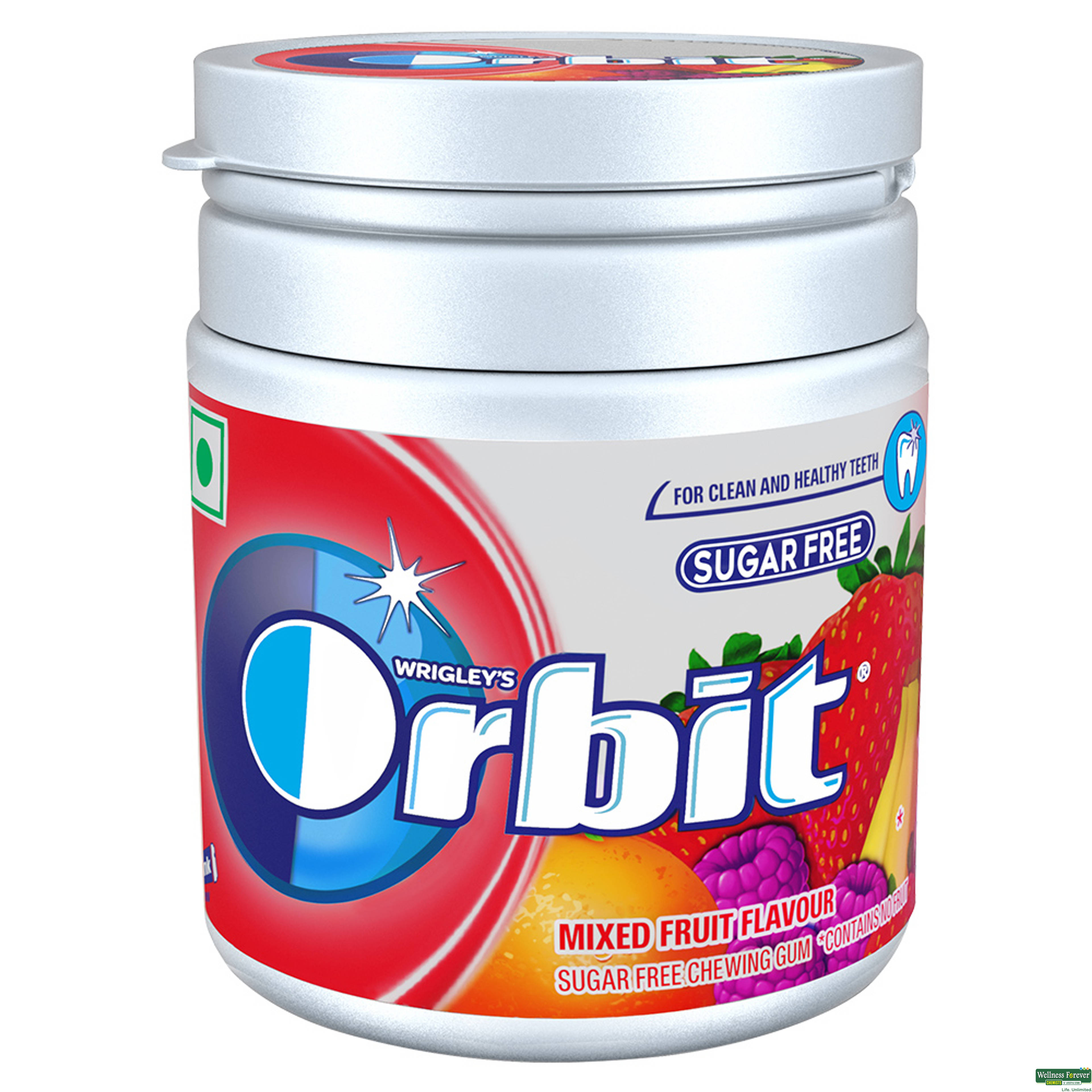 Orbit Sugar Free Chewing Gum Mixed Fruit 66g-image