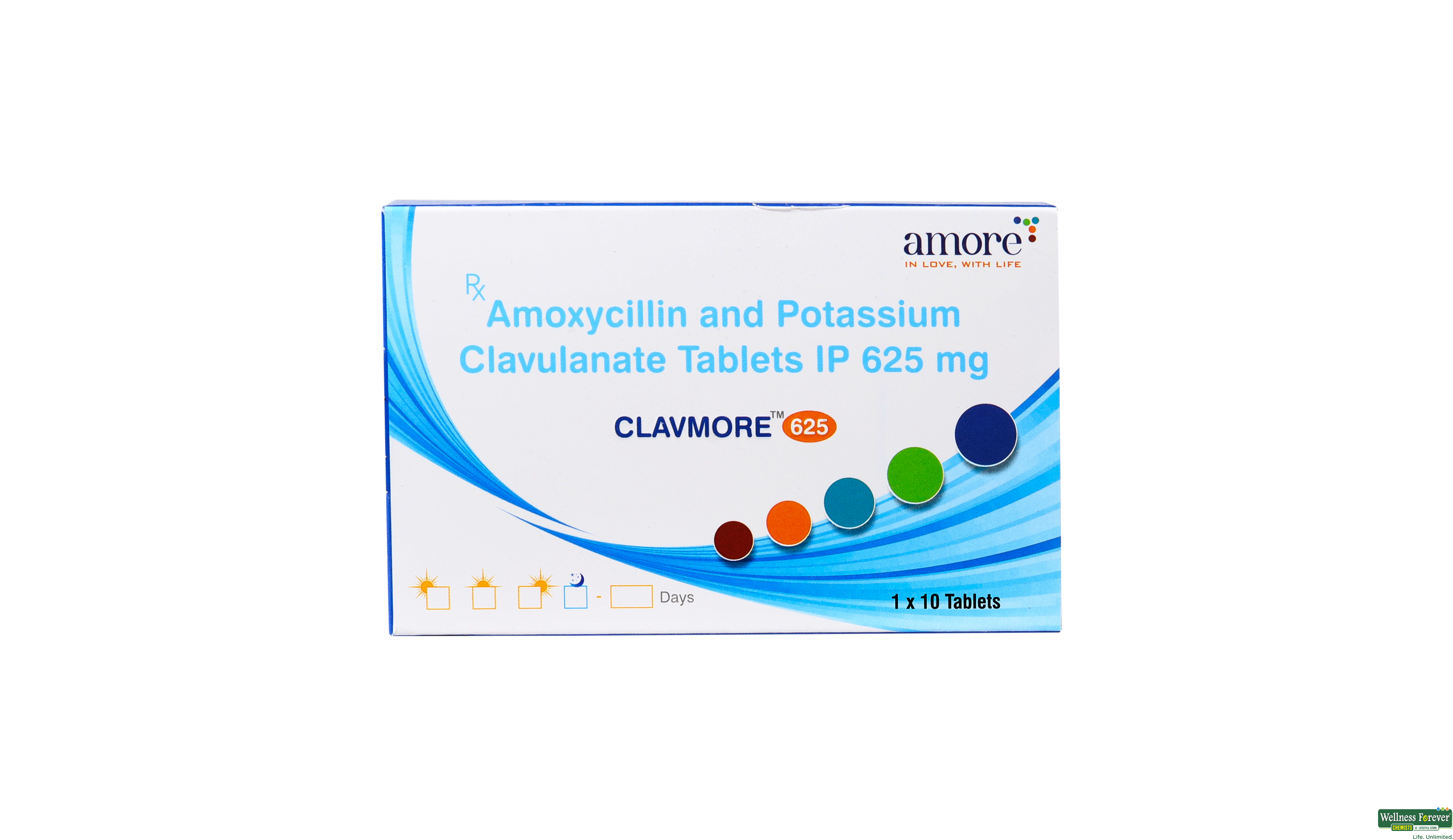 CLAVMORE 625MG 10TAB- 1, 10TAB, 