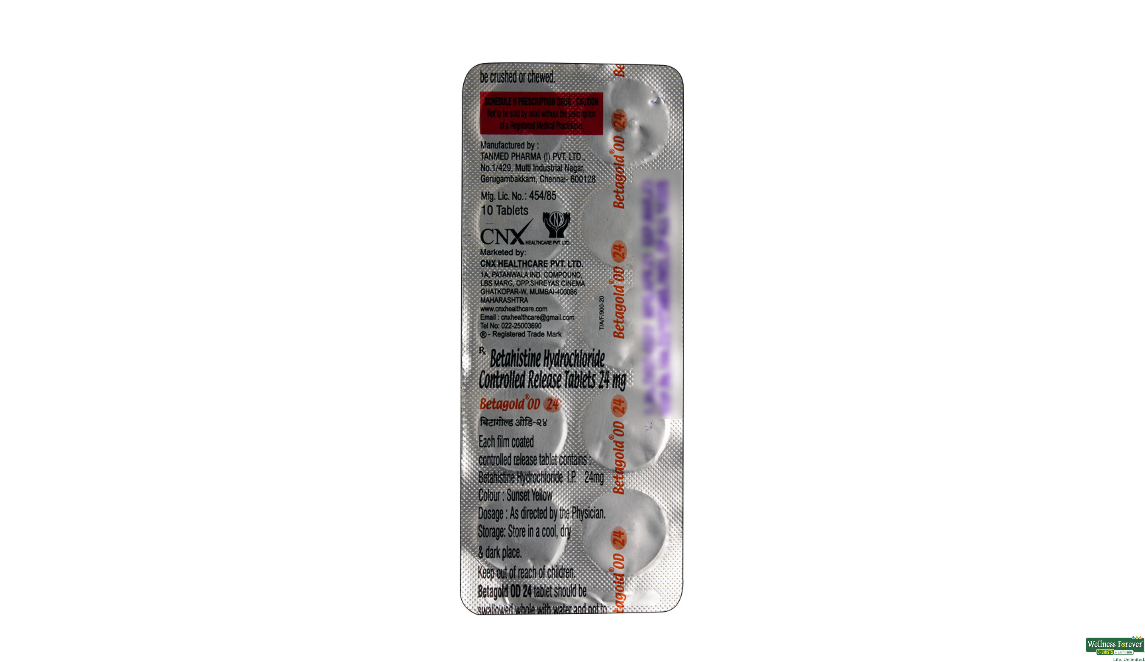 BETAGOLD-OD 24MG 10TAB- 2, 10TAB, 